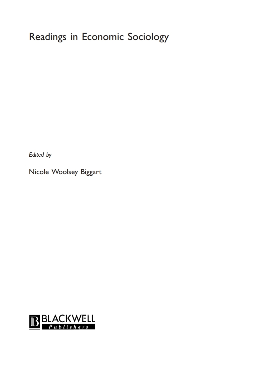 Readings in Economic Sociology 1st Edition â€“ PDF/EPUB Version Downloadable