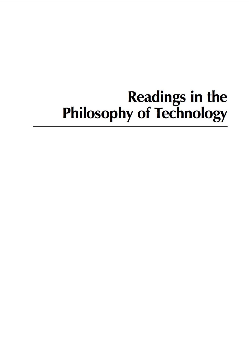 Readings in the Philosophy of Technology 2nd Edition â€“ PDF/EPUB Version Downloadable