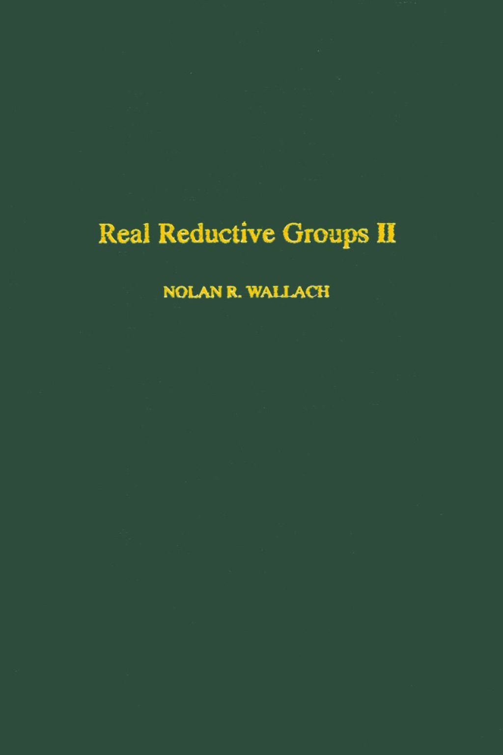 Real reductive groups II  â€“ PDF/EPUB Version Downloadable