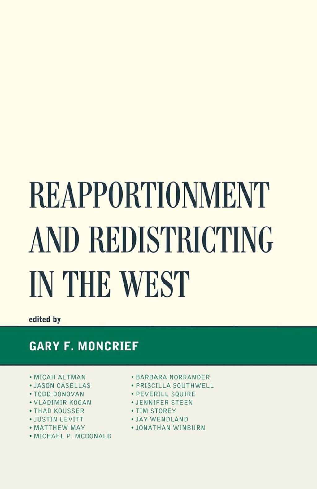 Reapportionment and Redistricting in the West 1st Edition â€“ PDF/EPUB Version Downloadable
