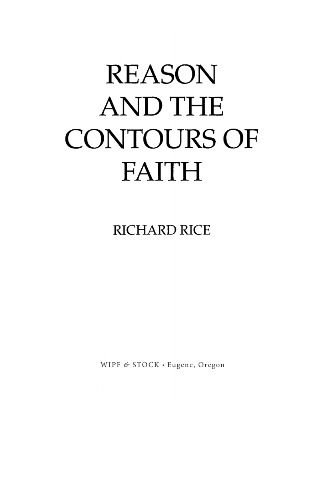 Reason & the Contours of Faith  â€“ PDF/EPUB Version Downloadable