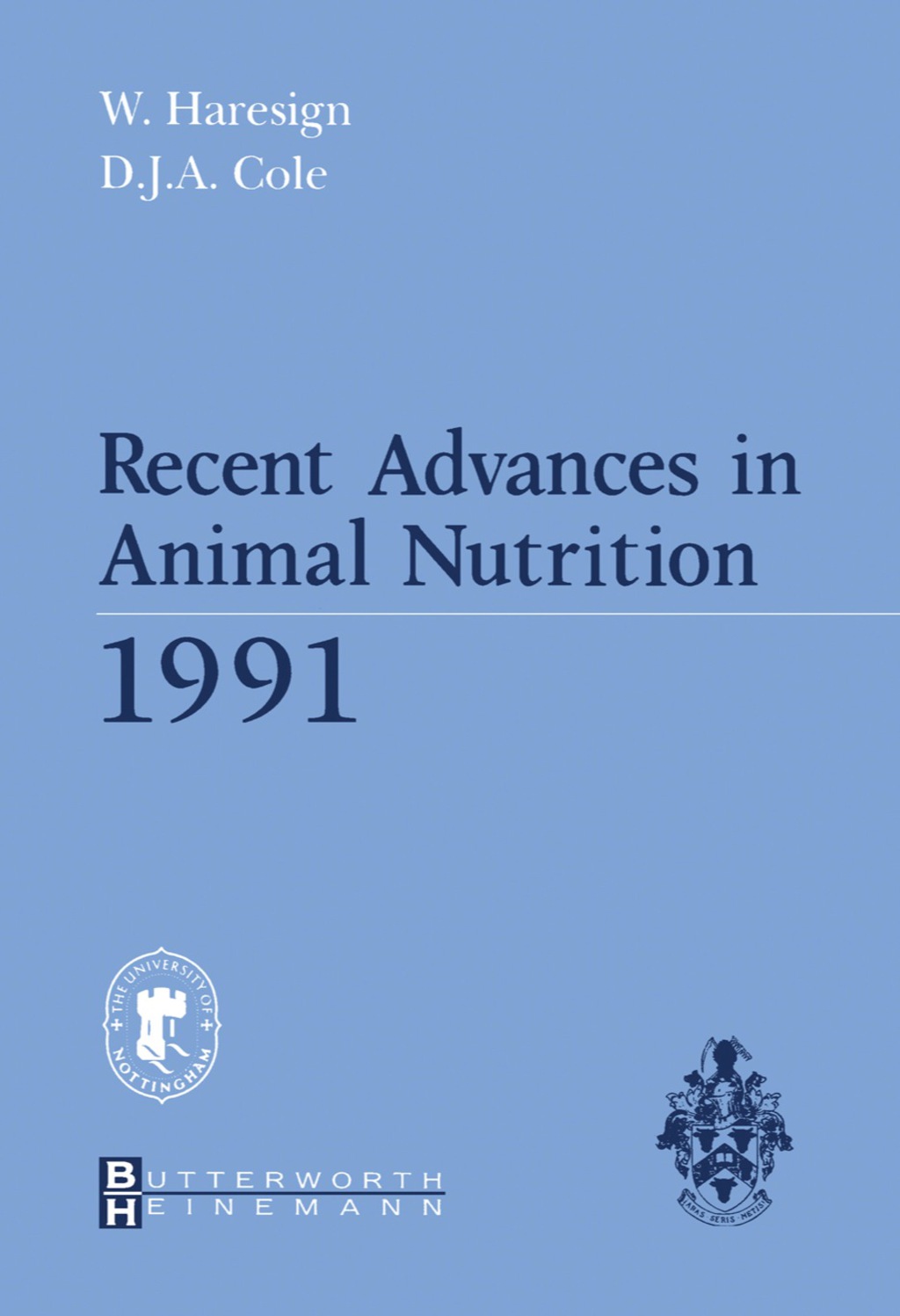 Recent Advances in Animal Nutrition 1991  â€“ PDF/EPUB Version Downloadable