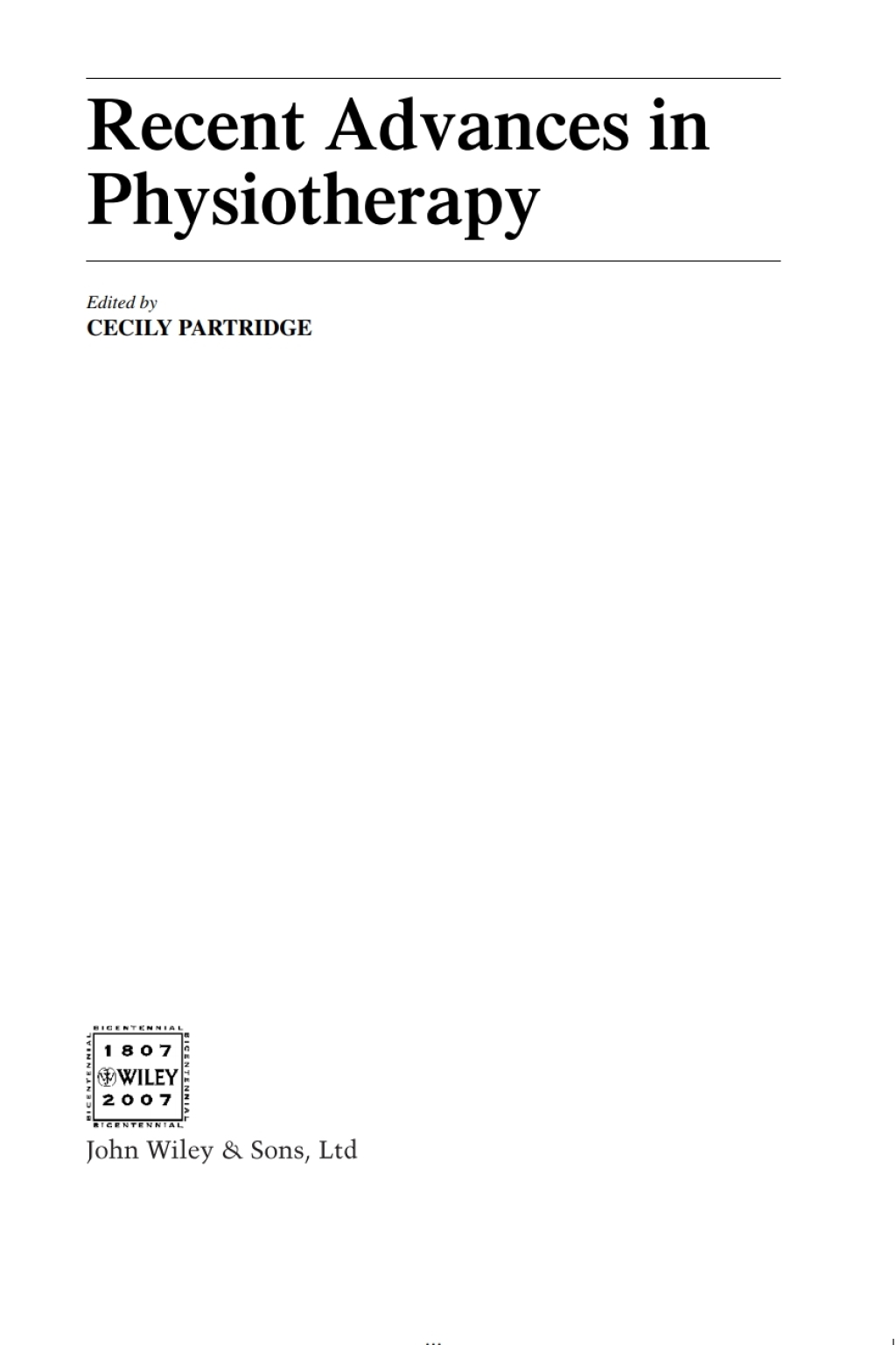 Recent Advances in Physiotherapy 1st Edition â€“ PDF/EPUB Version Downloadable