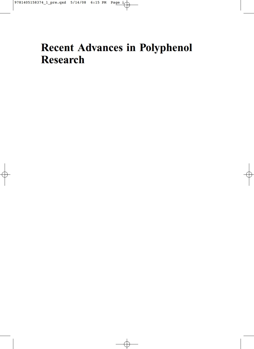 Recent Advances in Polyphenol Research 1st Edition – PDF/EPUB Version Downloadable Recent Advances in Polyphenol Research 1st Edition – PDF/EPUB Version Downloadable - Image 1