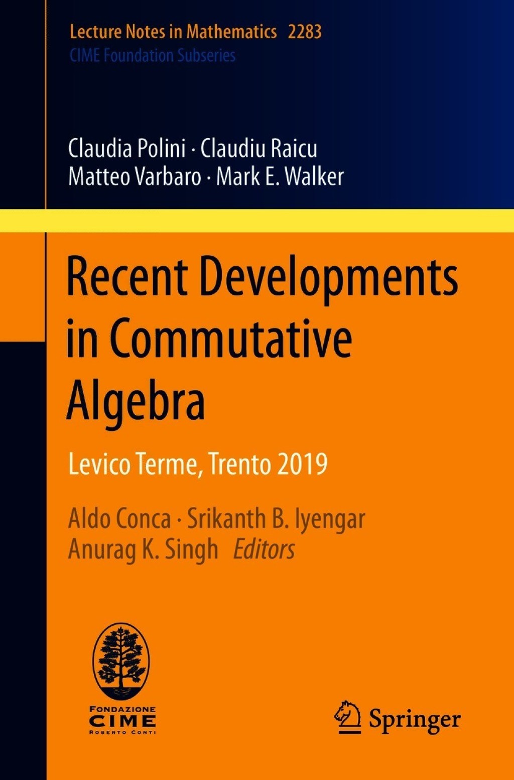 Recent Developments in Commutative Algebra Levico Terme, Trento 2019  â€“ PDF/EPUB Version Downloadable