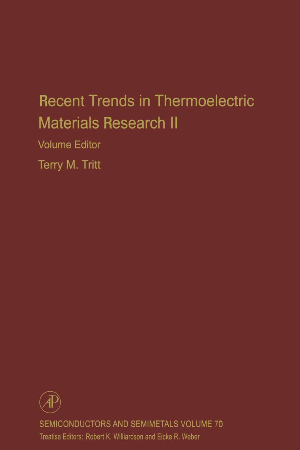 Recent Trends in Thermoelectric Materials Research, Part Two  â€“ PDF/EPUB Version Downloadable