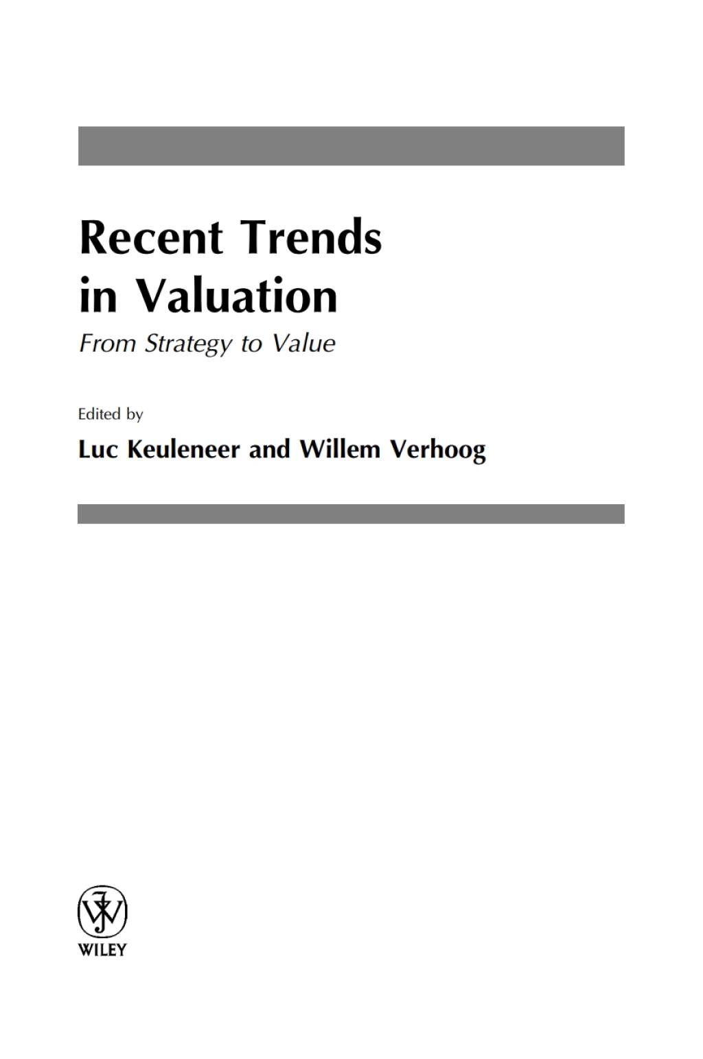 Recent Trends in Valuation From Strategy to Value 1st Edition â€“ PDF/EPUB Version Downloadable