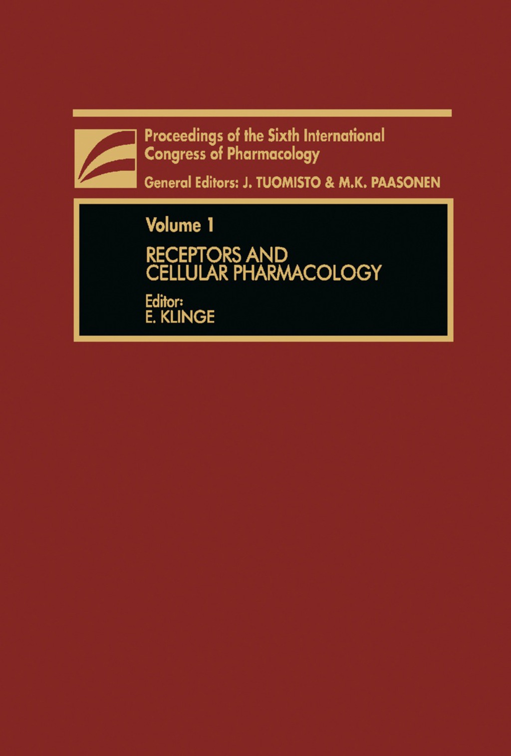 Receptors and Cellular Pharmacology Proceedings of the Sixth International Congress of Pharmacology  â€“ PDF/EPUB Version Downloadable