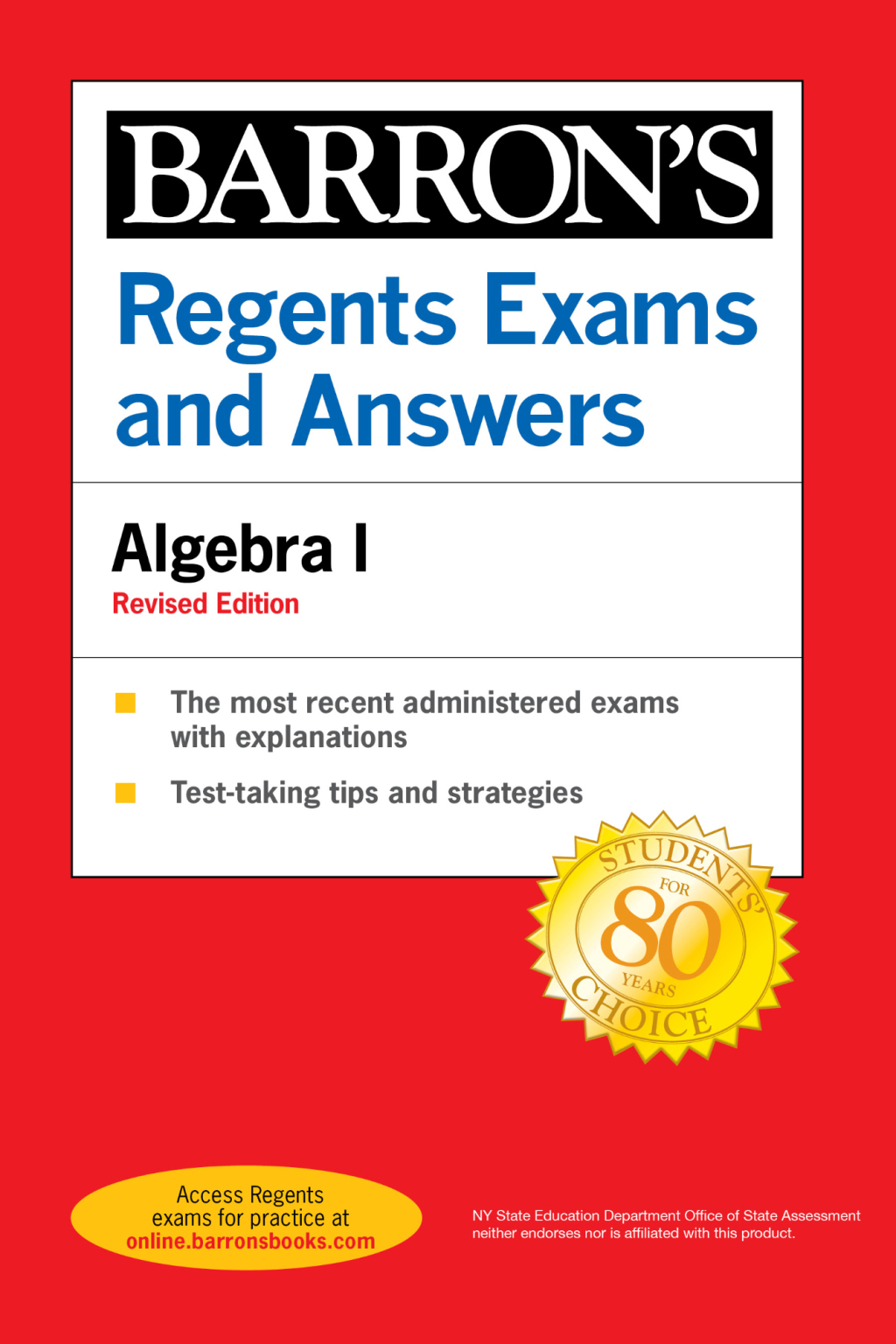 Regents Exams and Answers Algebra I Revised Edition - (PDF/EPUB Version)