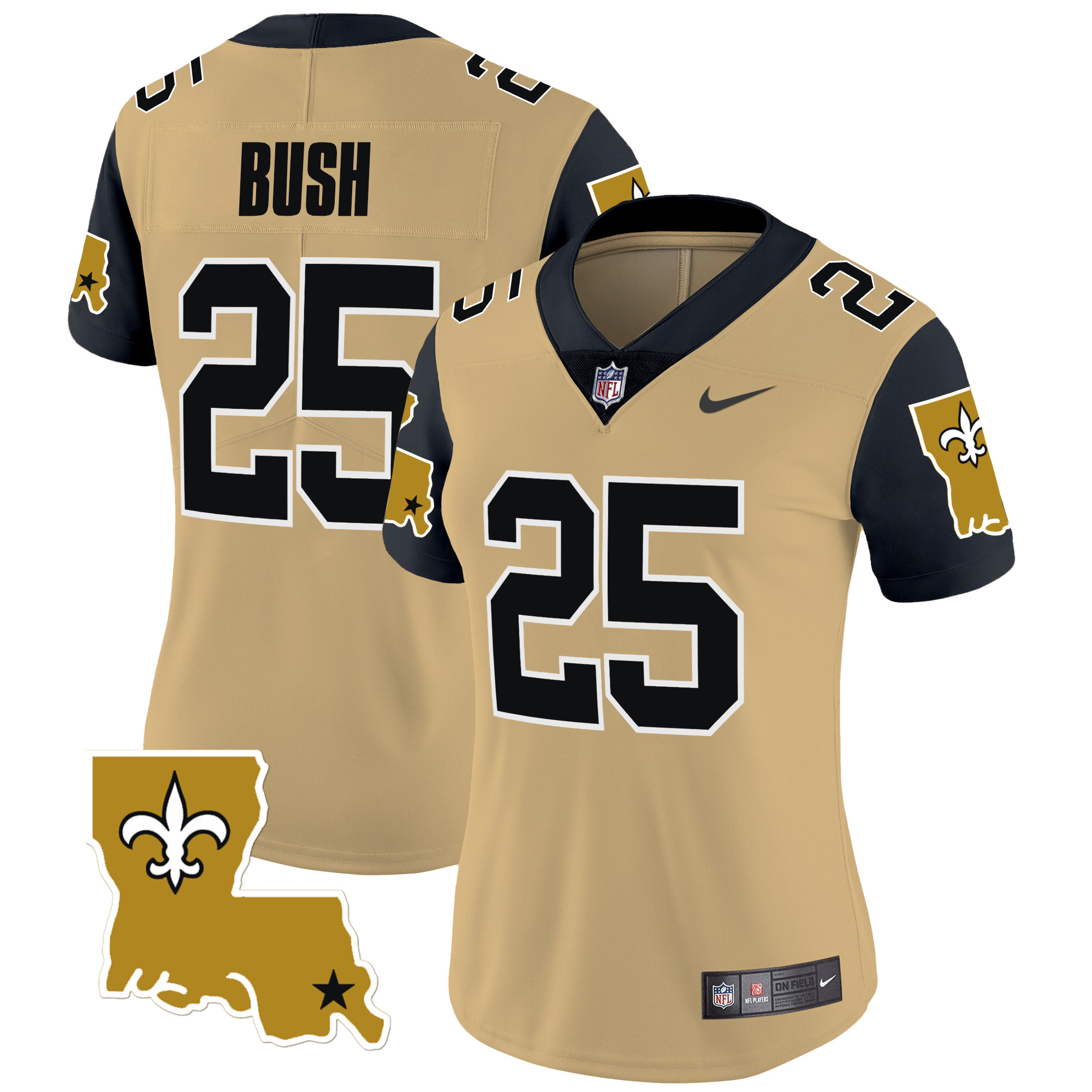 Reggie Bush Women's New Orleans Saints 1987 Legacy Vapor Limited Gold Jersey - All Stitched