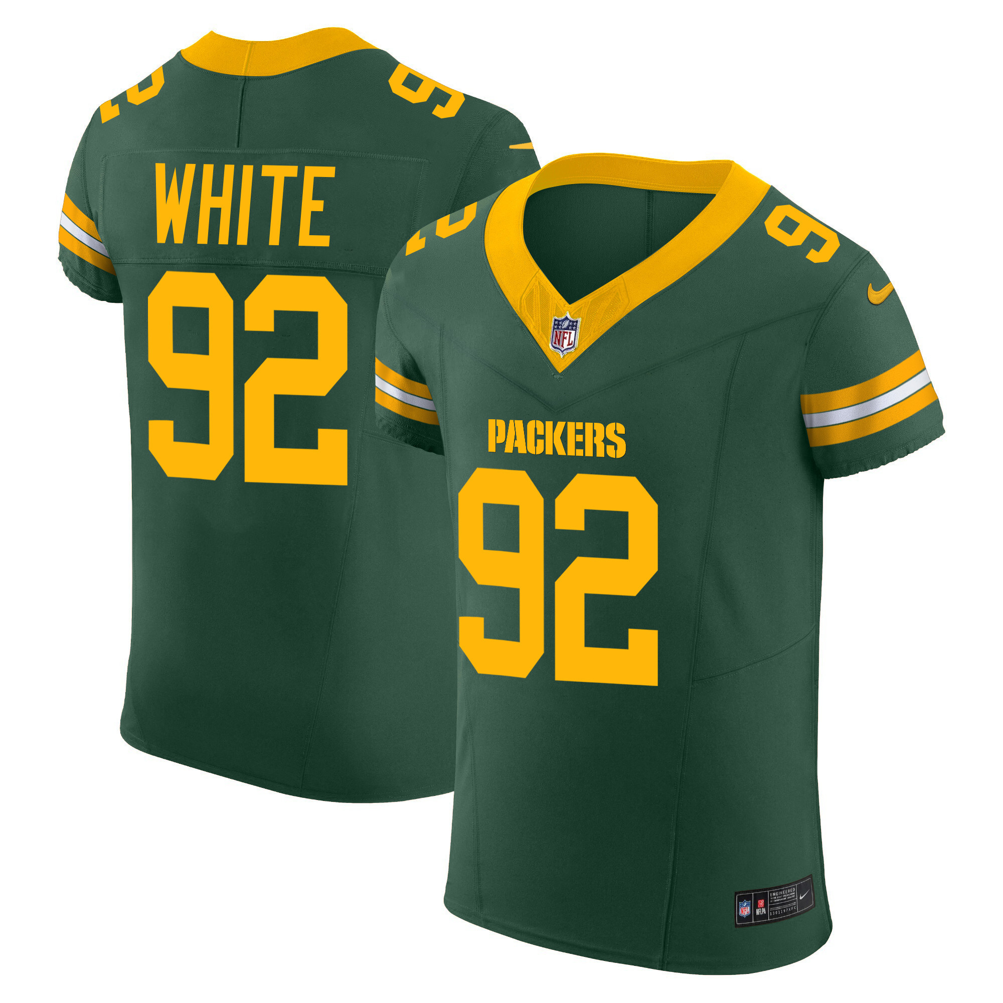 Reggie White Men's Green Bay Packers Vapor Elite Green Jersey - All Stitched