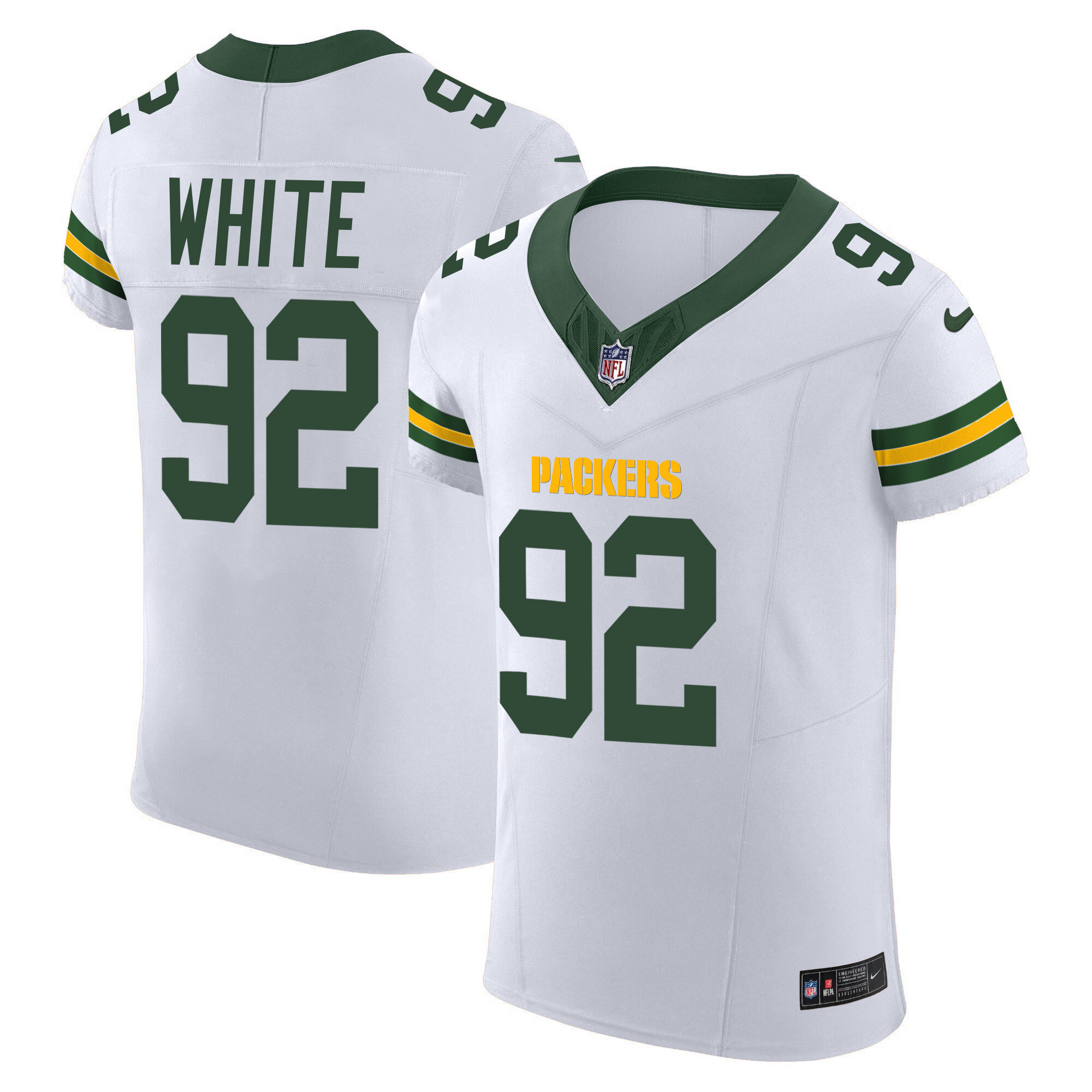 Reggie White Men's Green Bay Packers Vapor Elite White Jersey - All Stitched