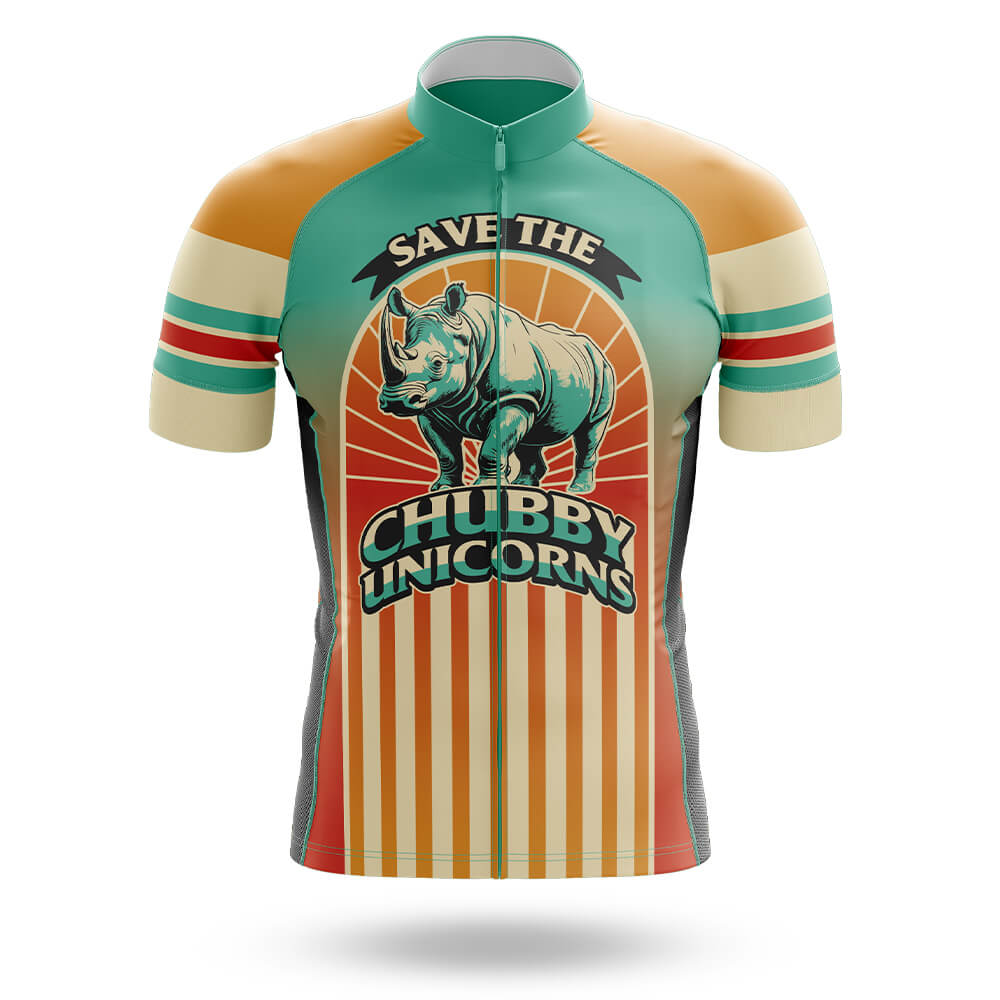 Retro Chubby Unicorn - Men's Cycling Jersey Only