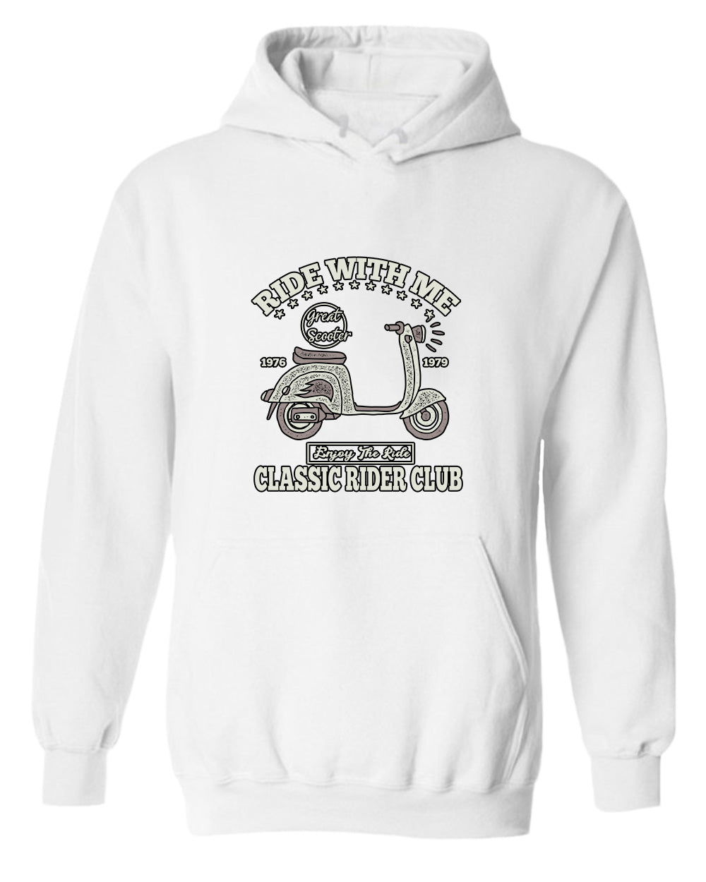 Ride with me classic rider club motorcycle hoodie