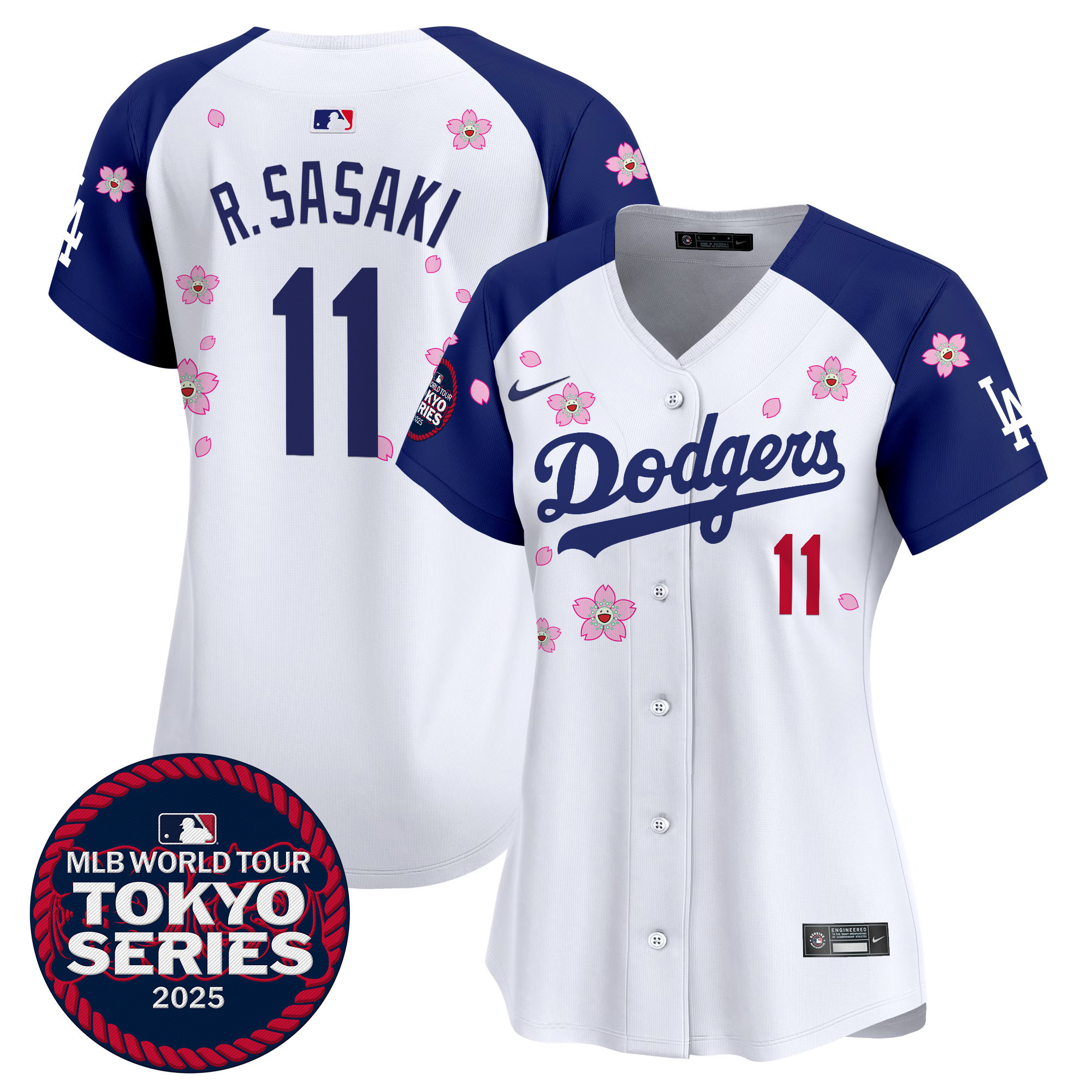Roki Sasaki Women's Los Angeles Dodgers Tokyo Series 2025 Vapor Premier Limited Alternate Jersey V2 - Stitched