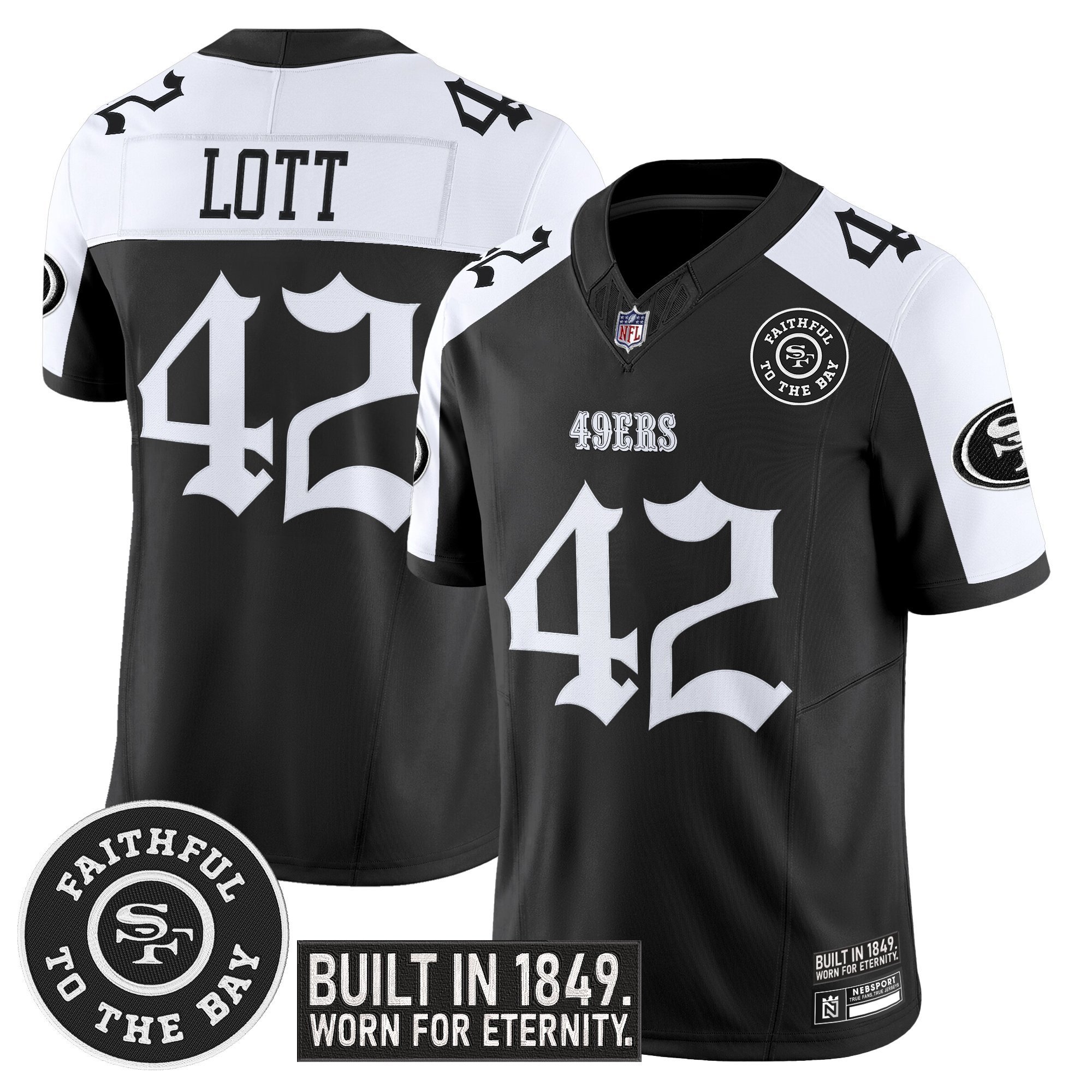 Ronnie Lott Men's San Francisco 49ers 'Fog City Gothic Edition' Vapor Limited Alternate Jersey - All Stitched