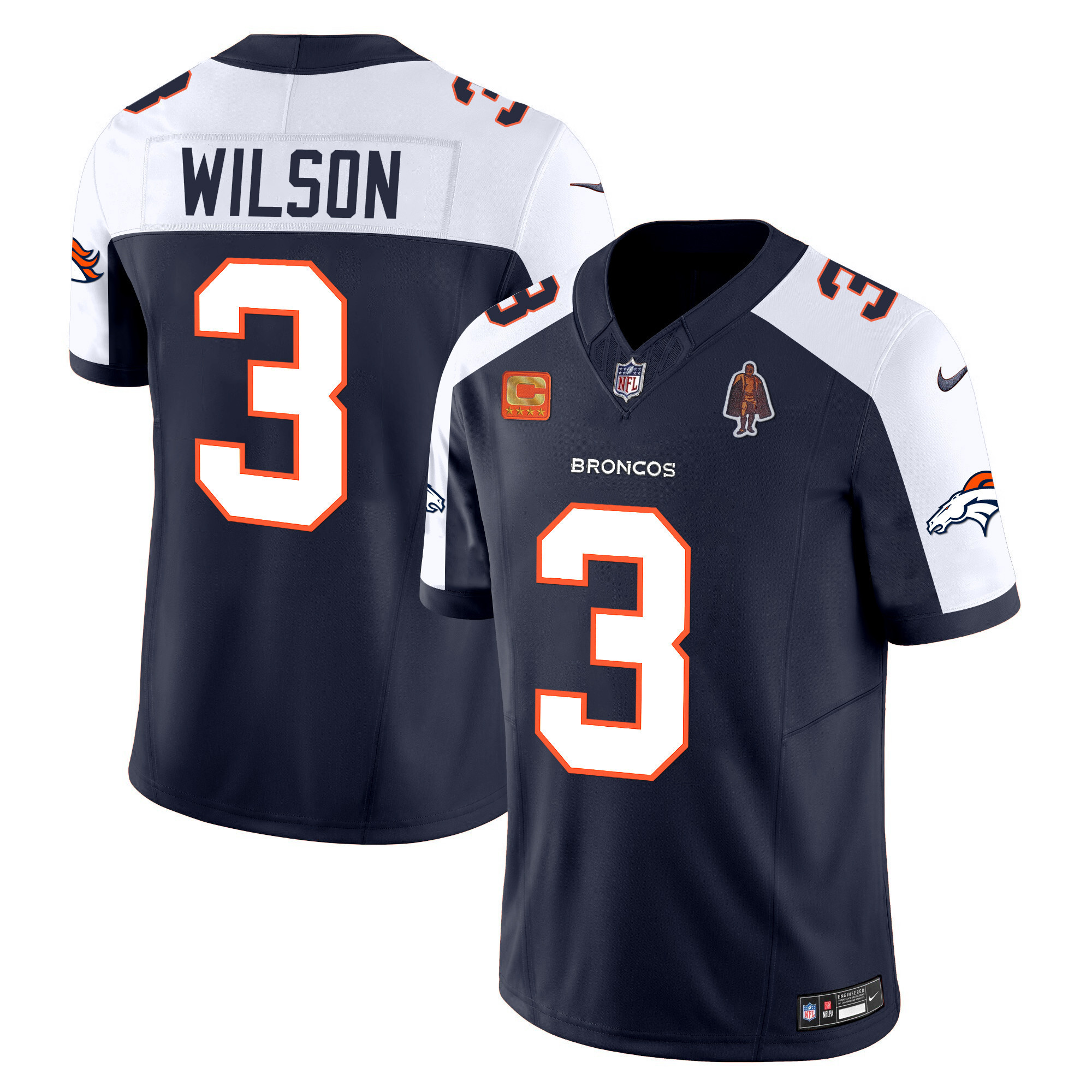 Russell Wilson Men's Denver Broncos Vapor Limited Navy Alternate Jersey - All Stitched