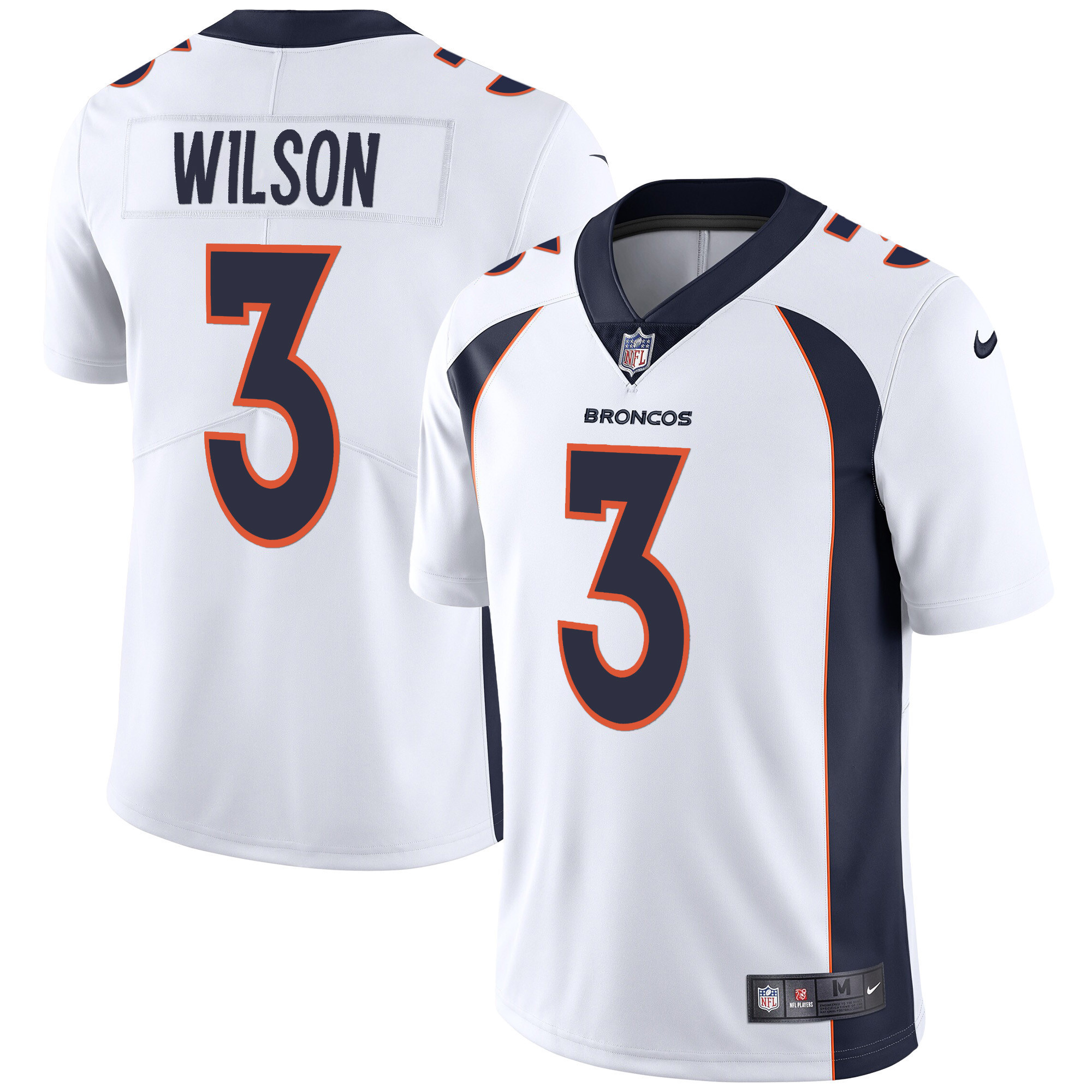 Russell Wilson Men's Denver Broncos Vapor White Jersey - All Stitched