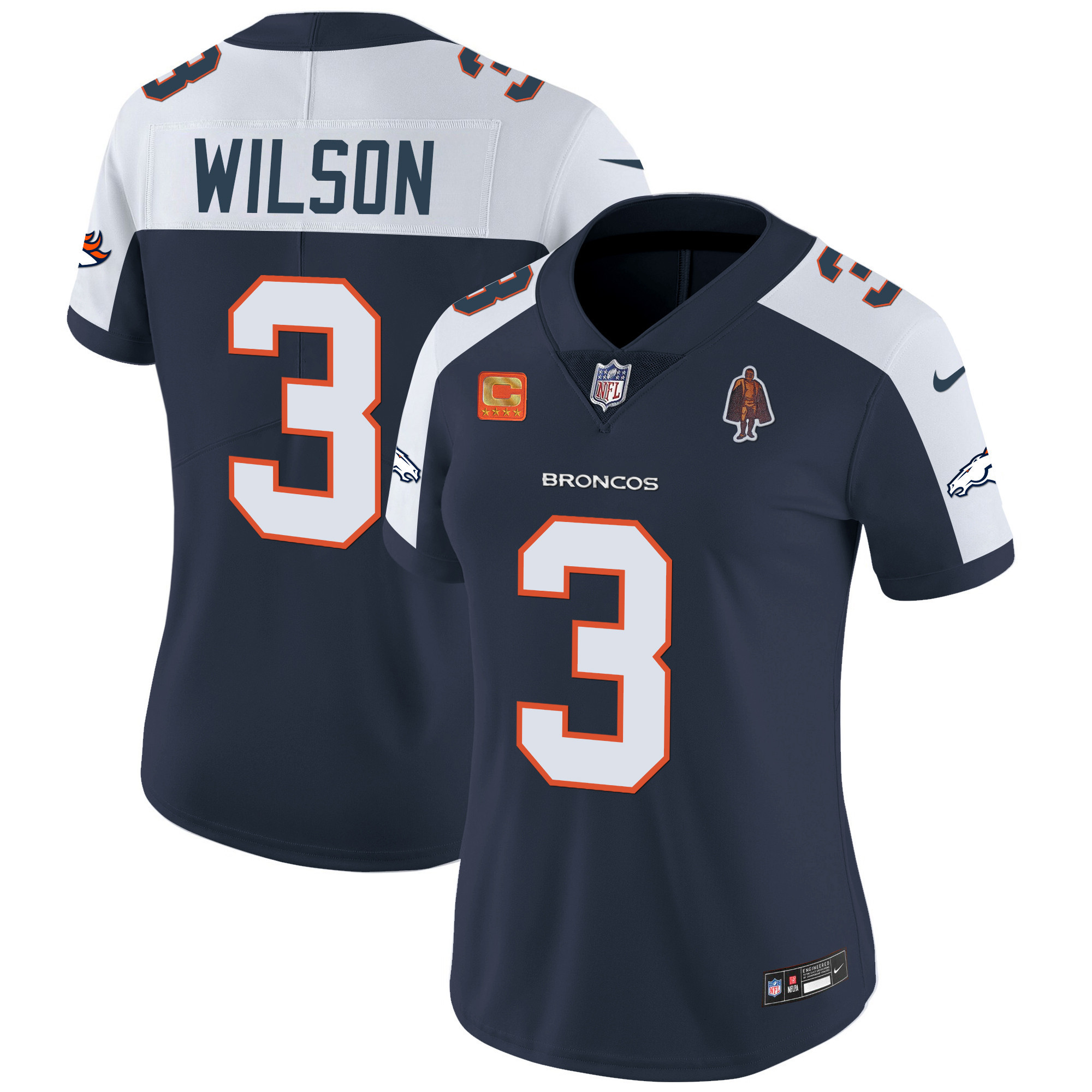 Russell Wilson Women's Denver Broncos Vapor Limited Navy Alternate Jersey - All Stitched
