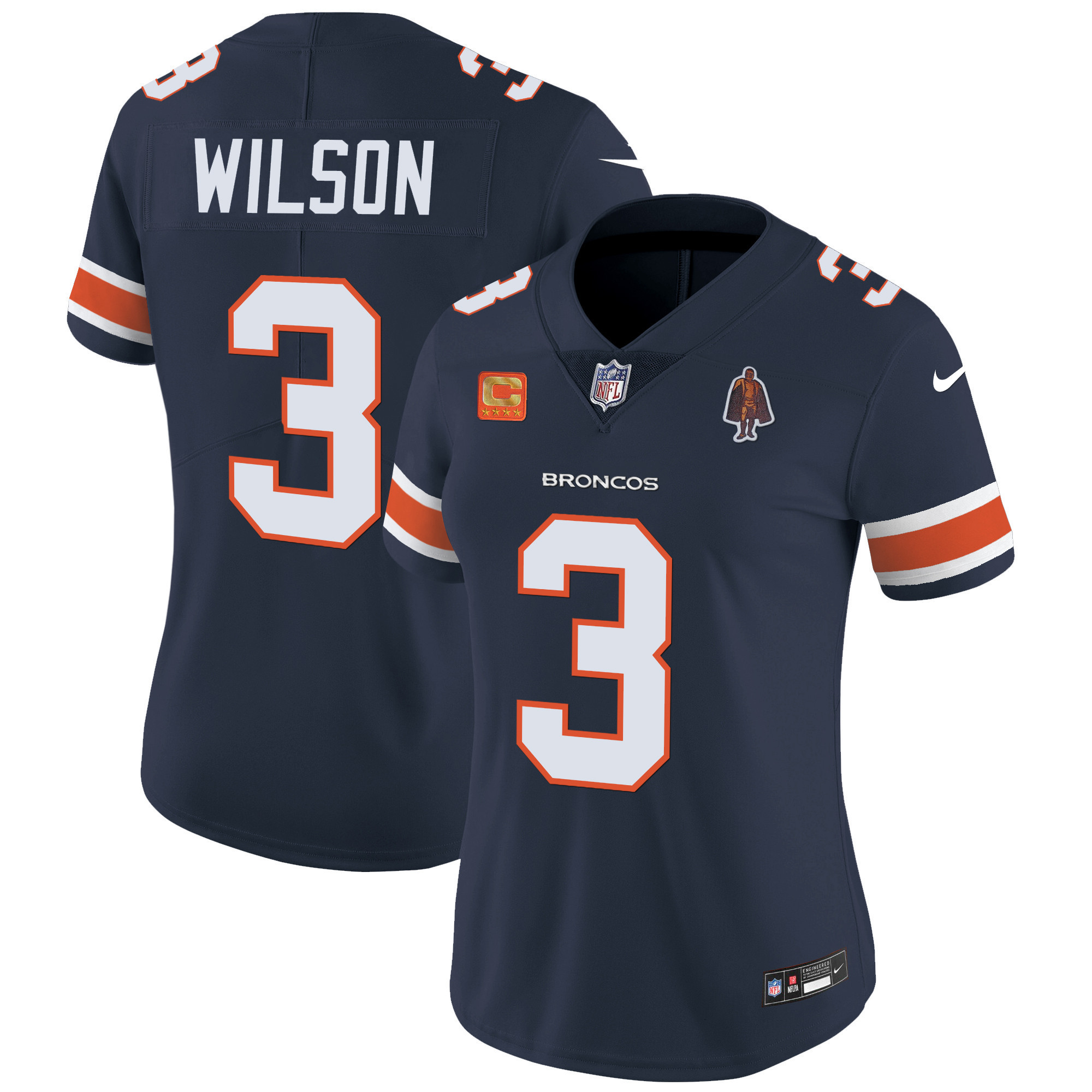 Russell Wilson Women's Denver Broncos Vapor Limited Navy Jersey - All Stitched