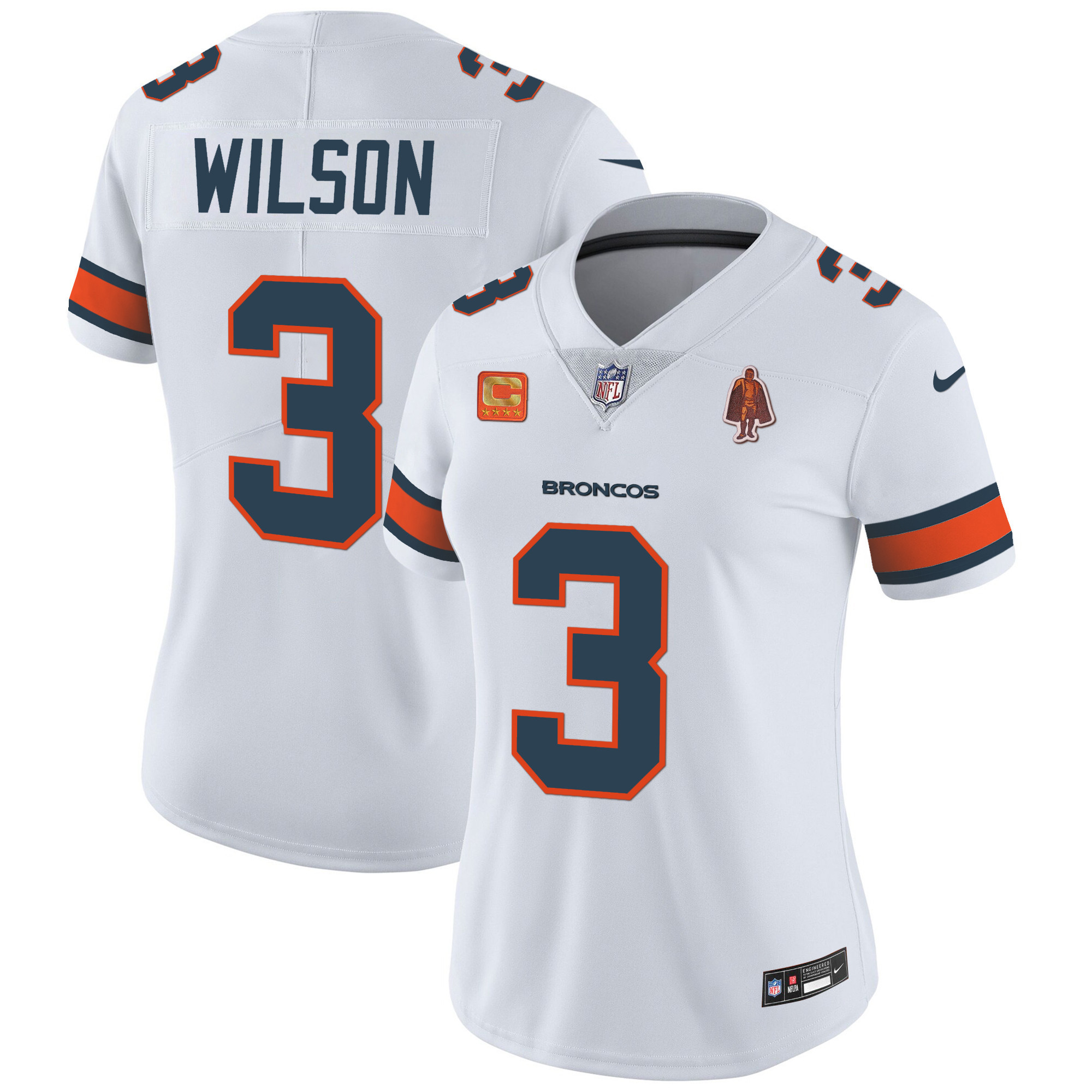 Russell Wilson Women's Denver Broncos Vapor Limited White Jersey - All Stitched