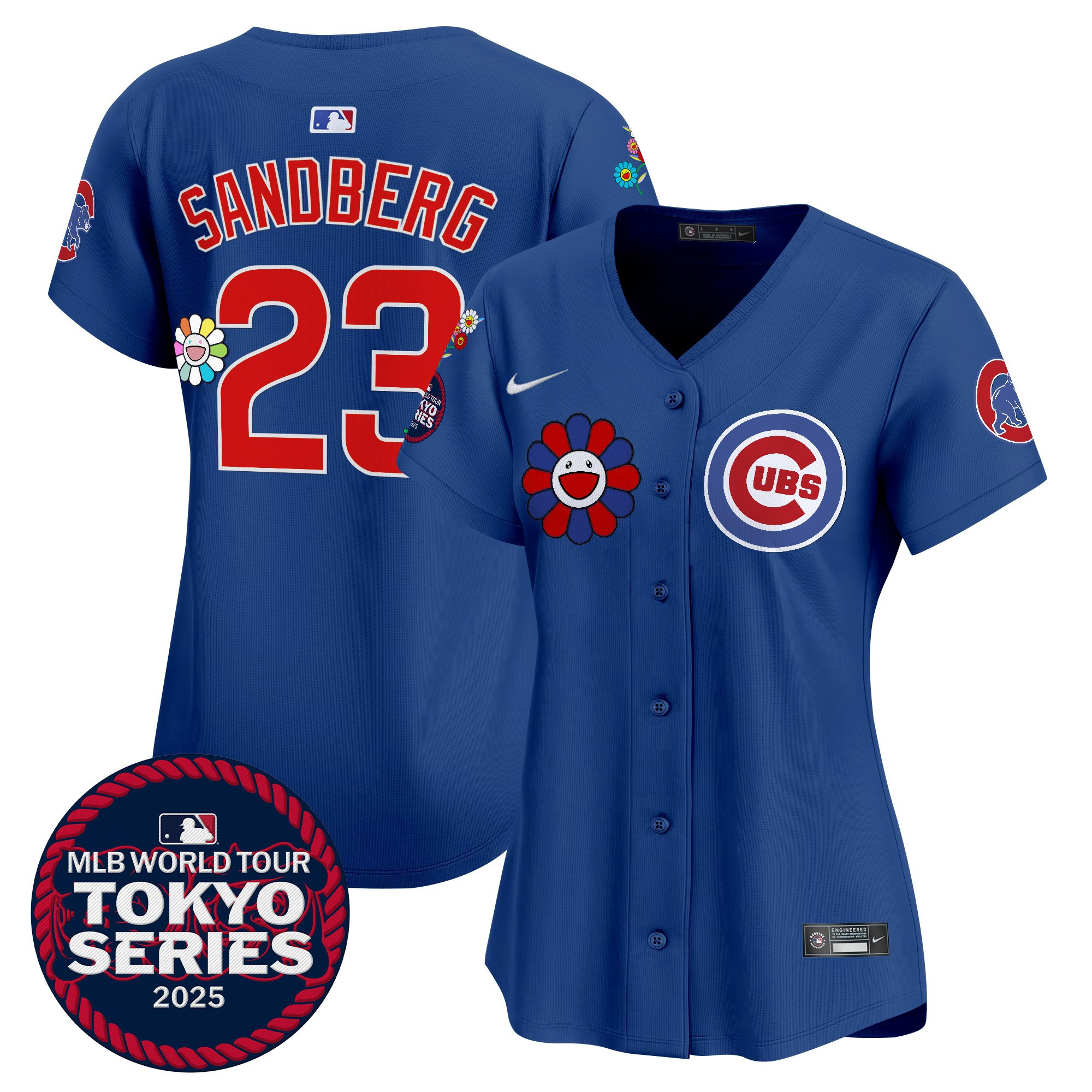 Ryne Sandberg Women's Chicago Cubs Tokyo Series 2025 Vapor Premier Limited Royal Jersey - Stitched