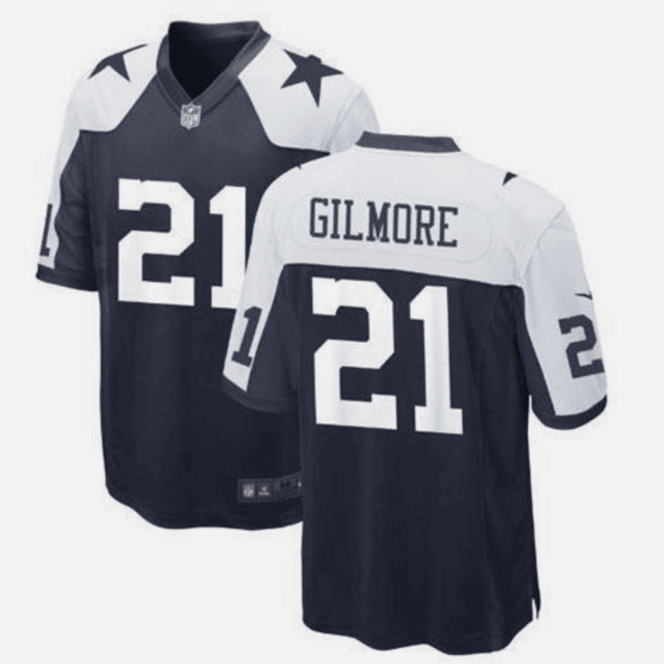 S Stephon Gilmore Dallas Cowboys Jersey Navy/White Jersey - All Stitched