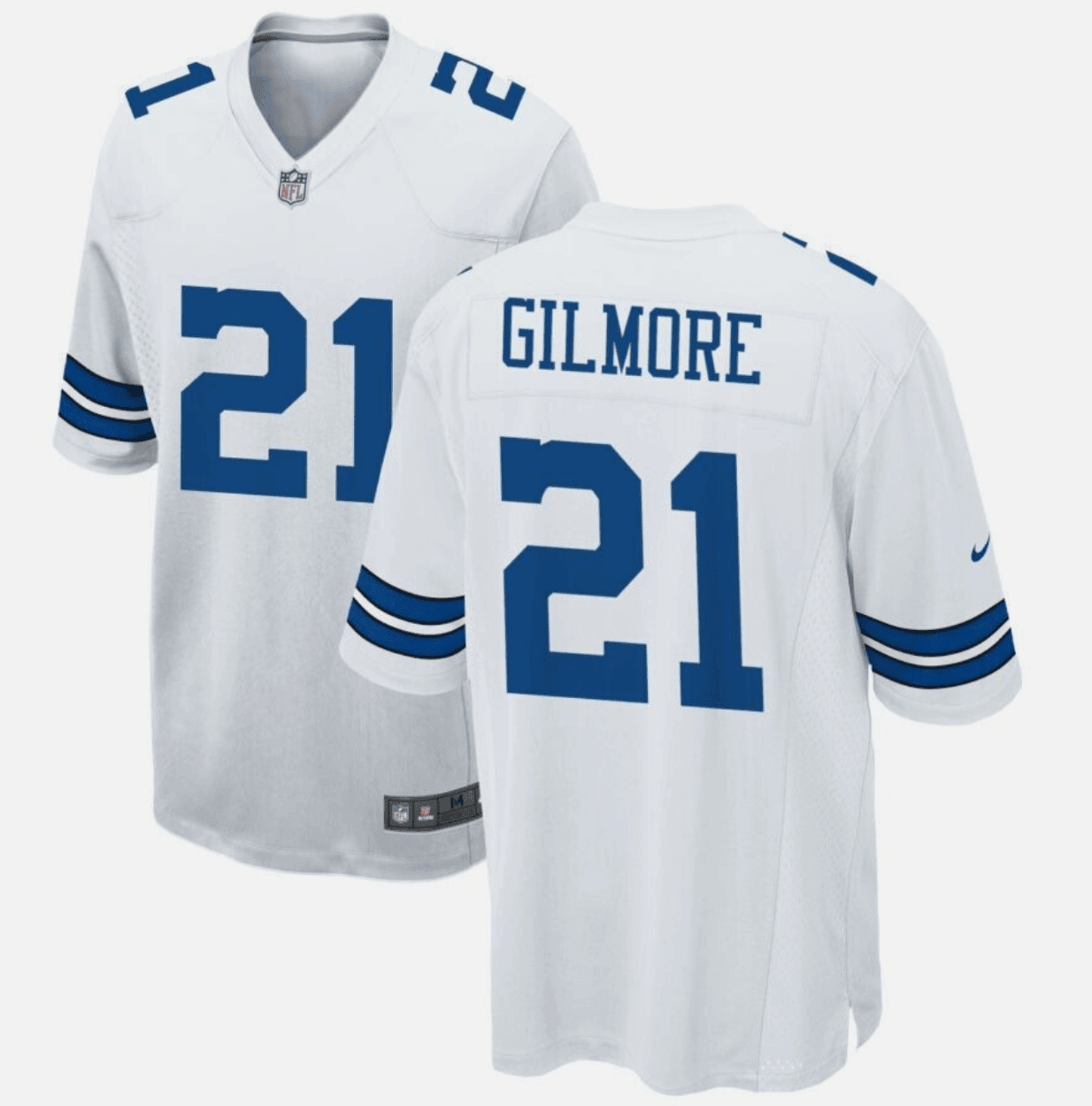S Stephon Gilmore Dallas Cowboys Jersey White Jersey - All Stitched