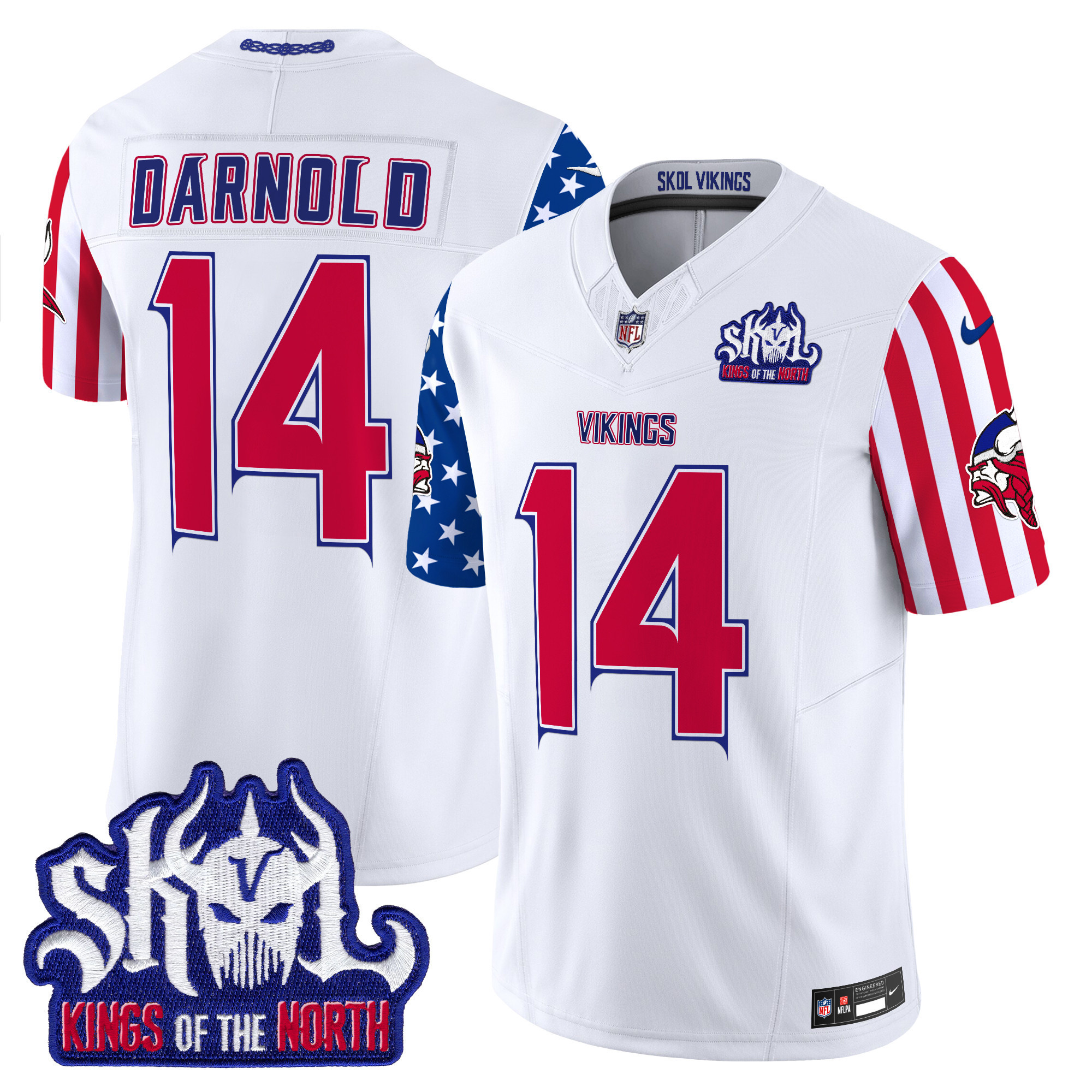 Sam Darnold Men's Minnesota Vikings American Style Vapor Limited White Jersey - All Stitched