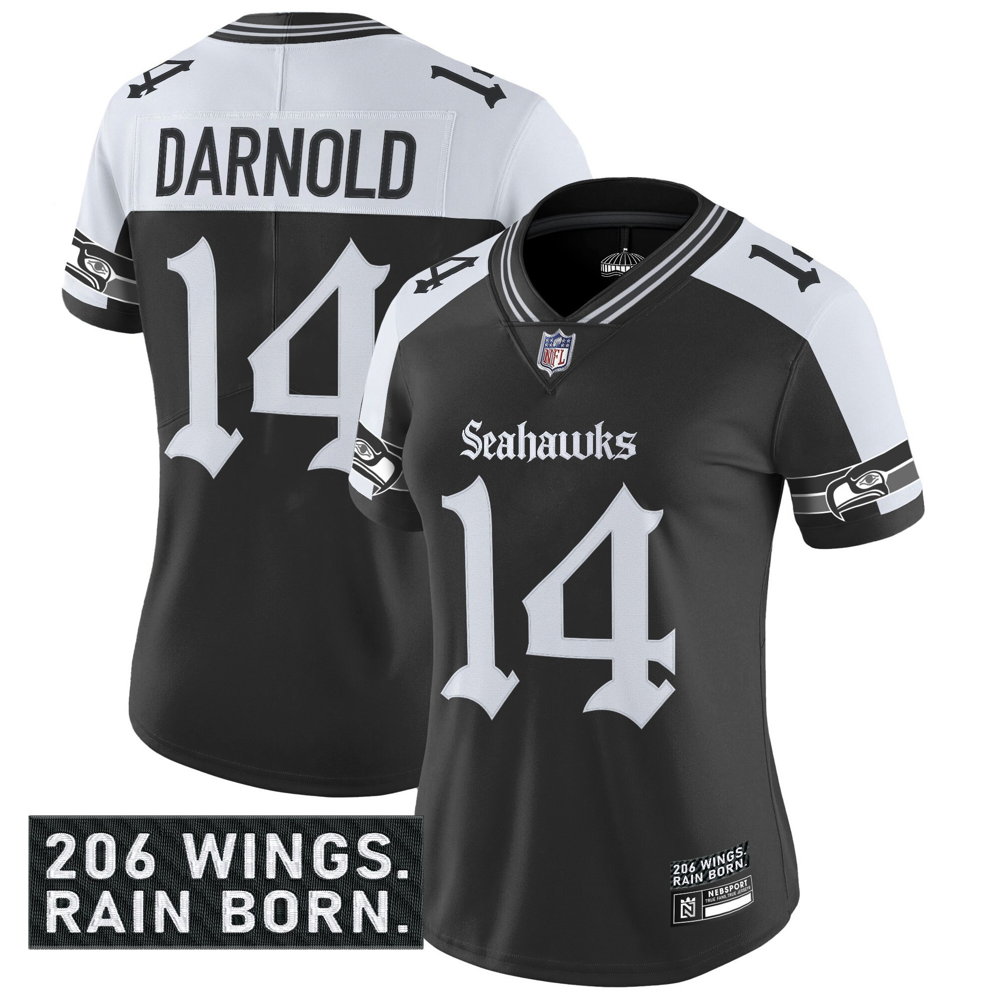 Sam Darnold Women's Seattle Seahawks 'Gothic Rain City Shadows Edition' Vapor Limited Alternate Jersey - All Stitched