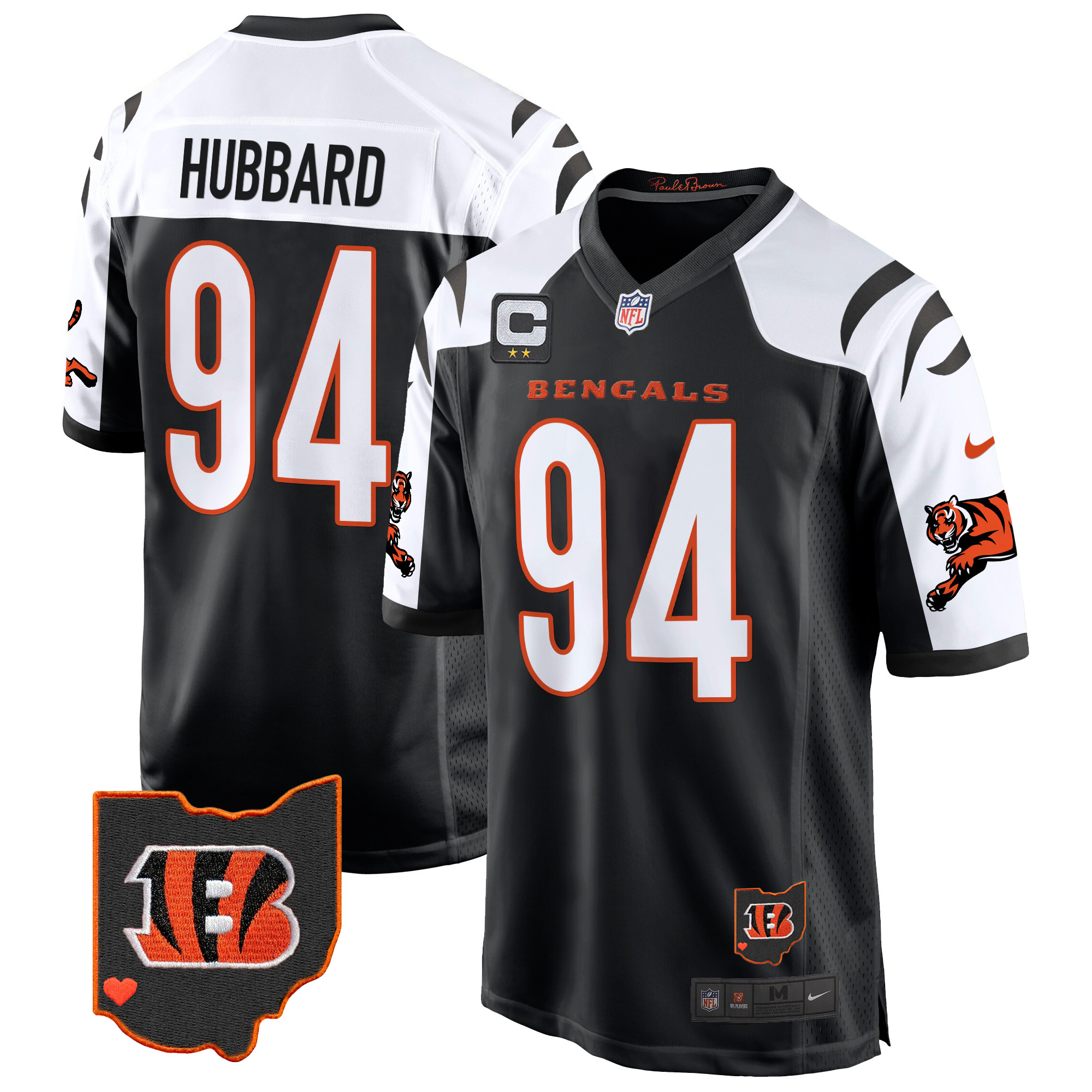 Sam Hubbard Men's Cincinnati Bengals 2024 Game Black Alternate Jersey - All Stitched