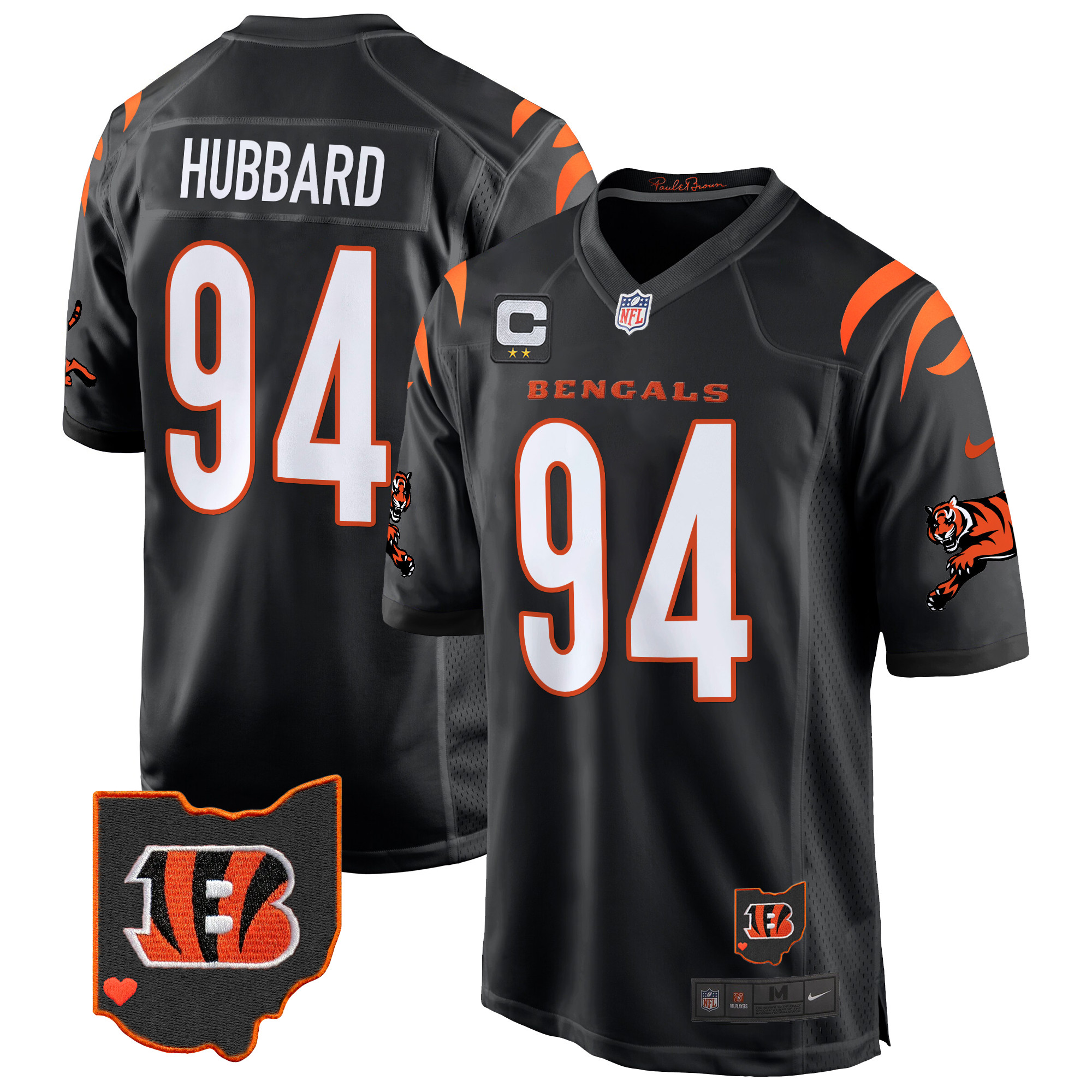 Sam Hubbard Men's Cincinnati Bengals 2024 Game Black Jersey - All Stitched