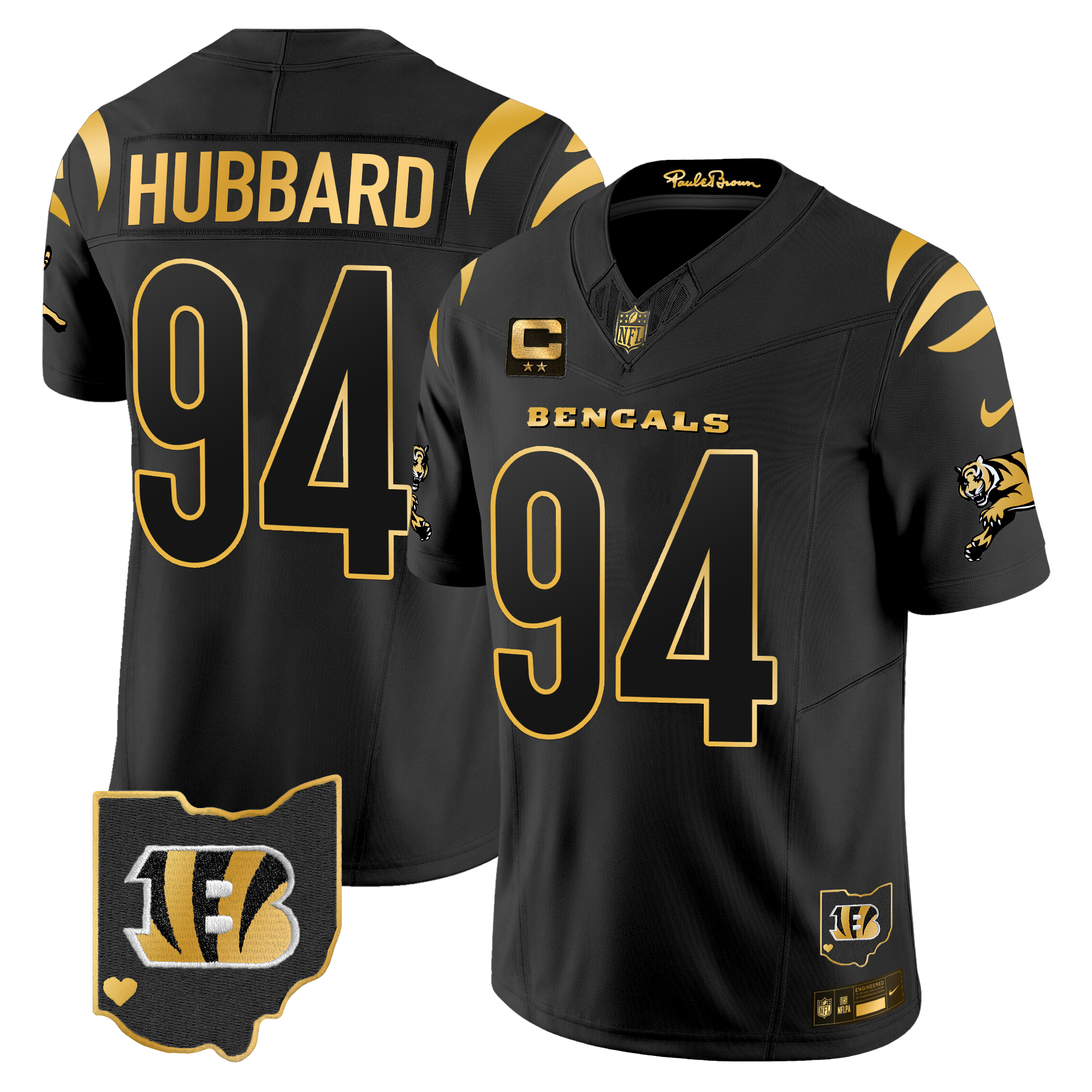 Sam Hubbard Men's Cincinnati Bengals 2024 Gold Vapor Limited Black Gold Jersey - All Stitched