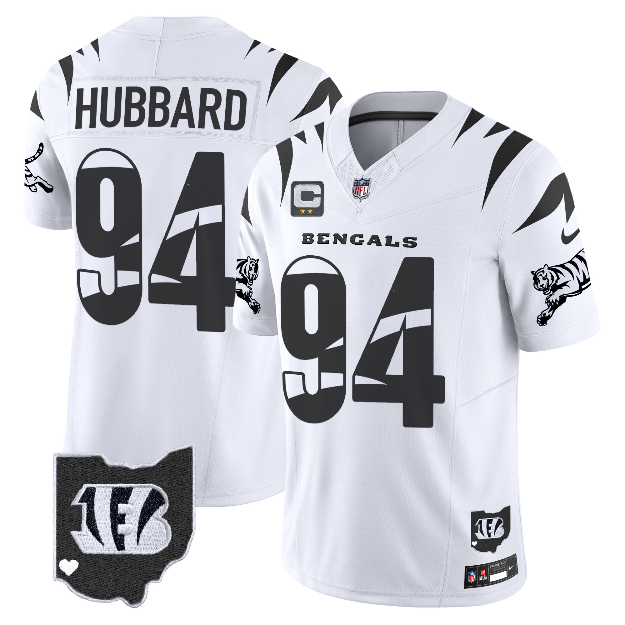 Sam Hubbard Men's Cincinnati Bengals Special Vapor Limited White Limited Jersey - All Stitched