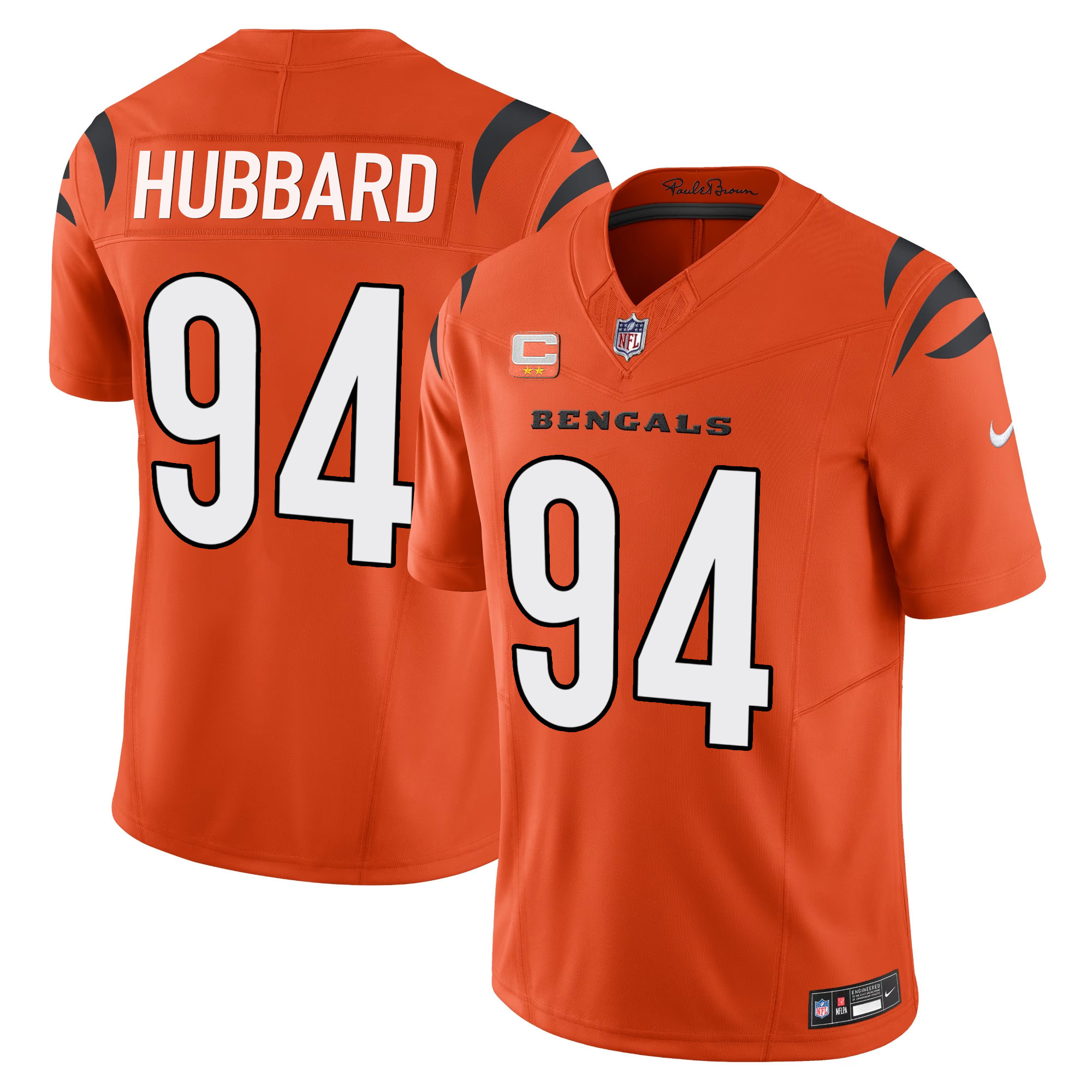 Sam Hubbard Men's Cincinnati Bengals Vapor Limited Orange Jersey - All Stitched