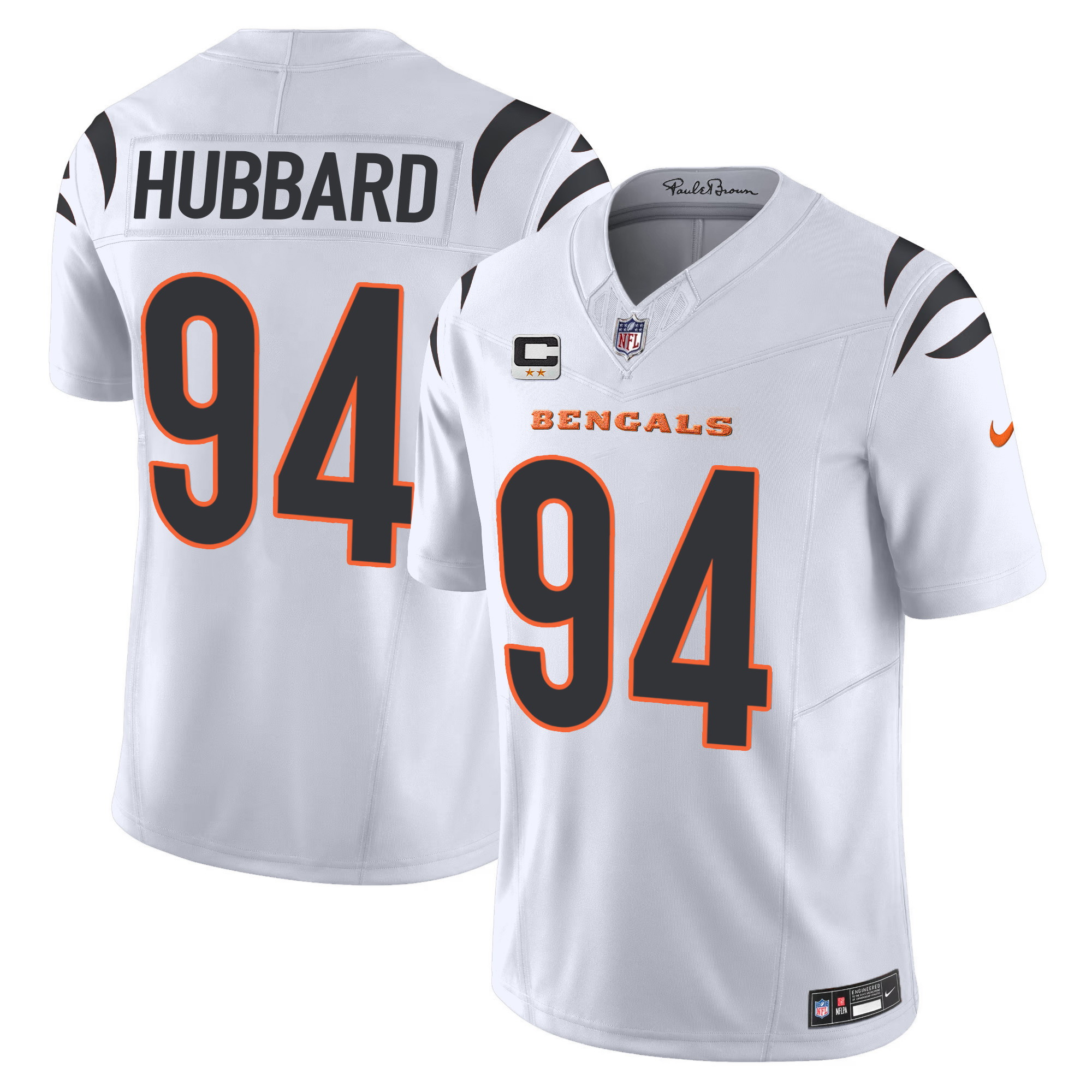 Sam Hubbard Men's Cincinnati Bengals Vapor Limited White Jersey - All Stitched
