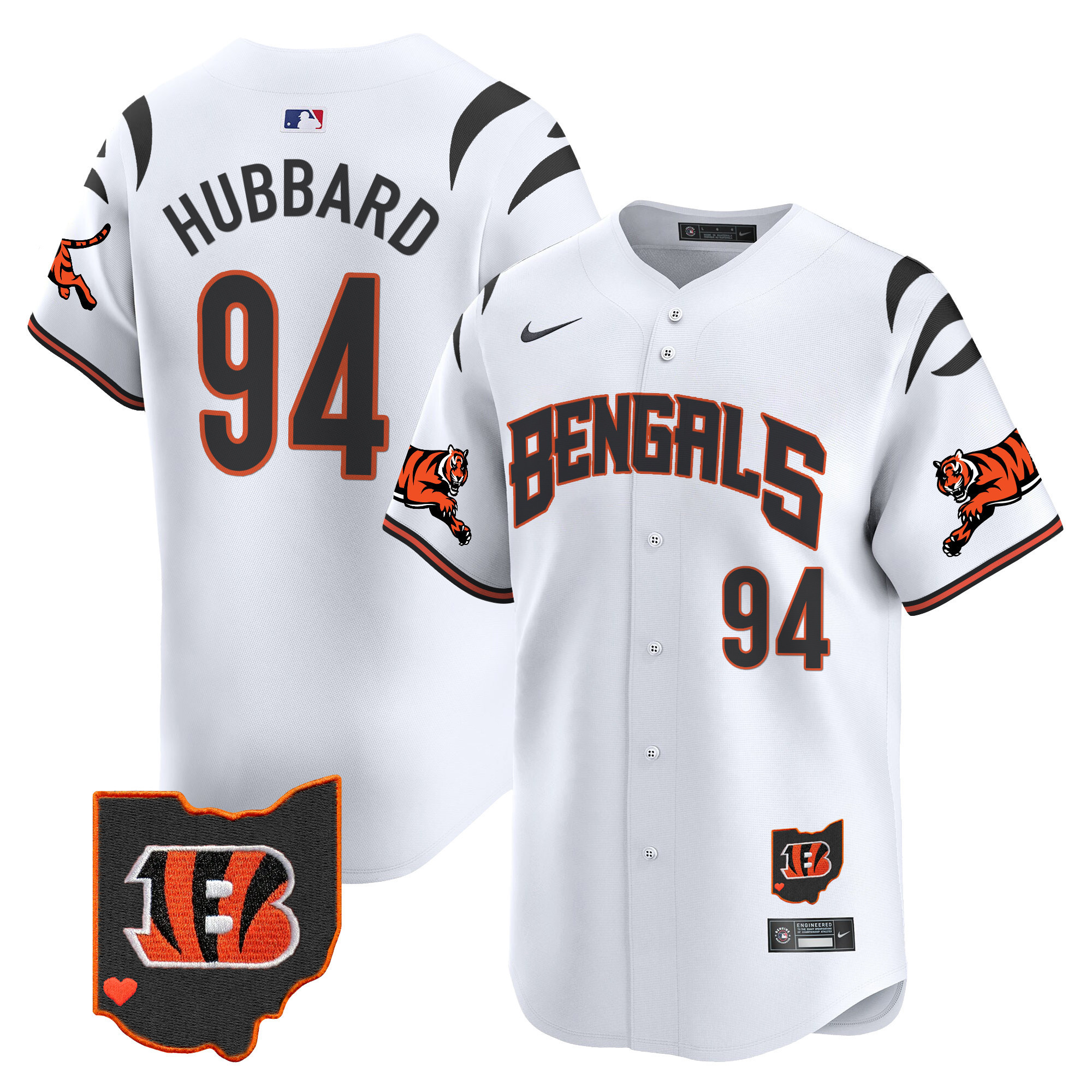 Sam Hubbard Men's Cincinnati Bengals Vapor Premier Limited White Jersey - All Stitched