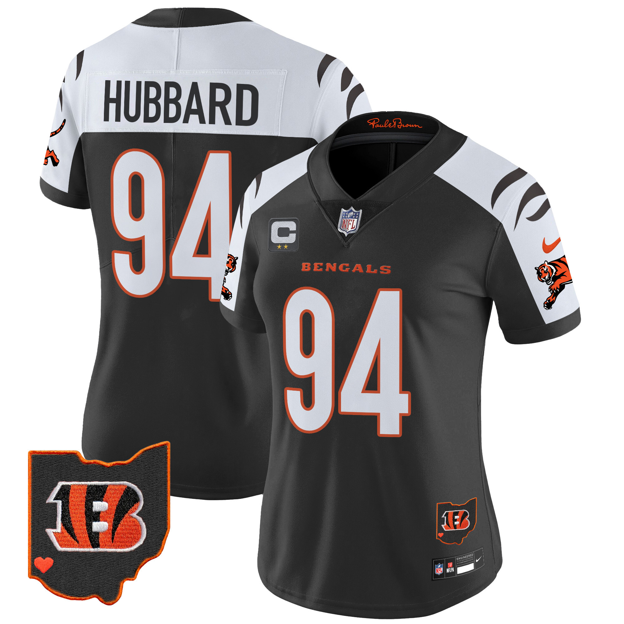 Sam Hubbard Women's Cincinnati Bengals 2024 Vapor Limited Alternate Jersey - All Stitched