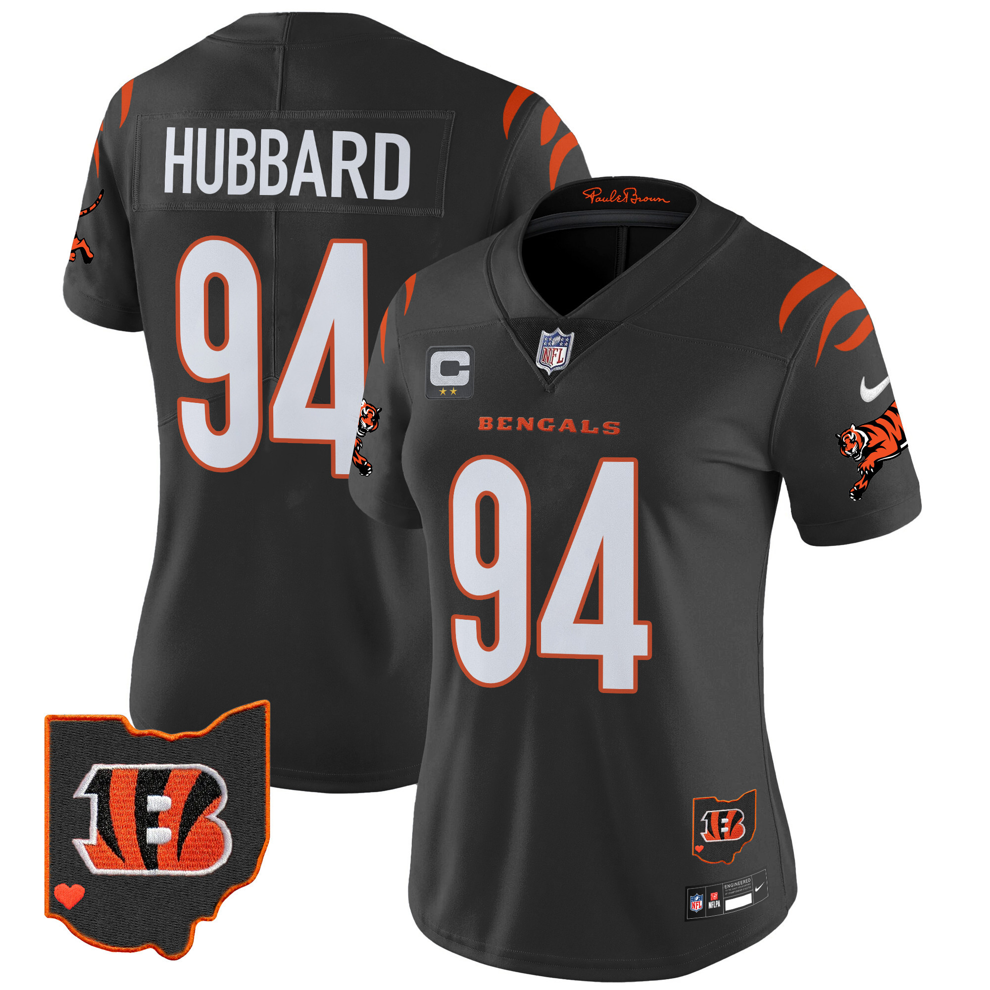 Sam Hubbard Women's Cincinnati Bengals 2024 Vapor Limited Black Jersey - All Stitched