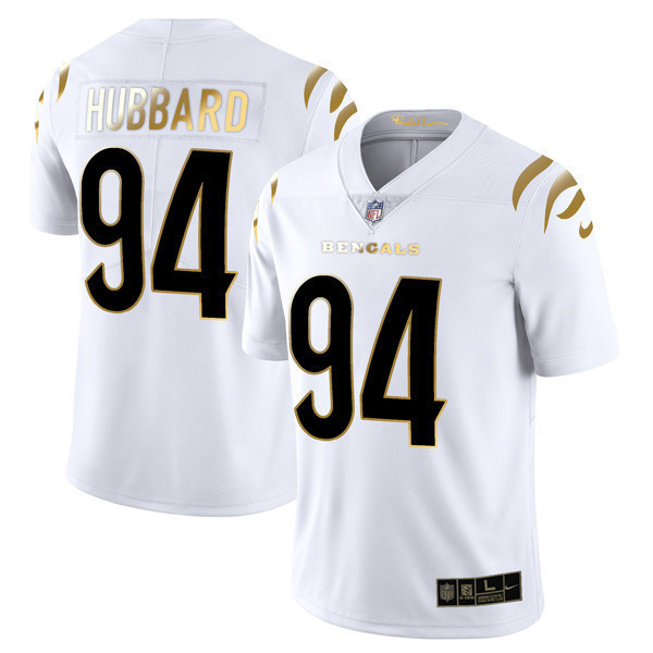 Sam Hubbard Women's Cincinnati Bengals Player Vapor Limited White Gold Jersey - All Stitched
