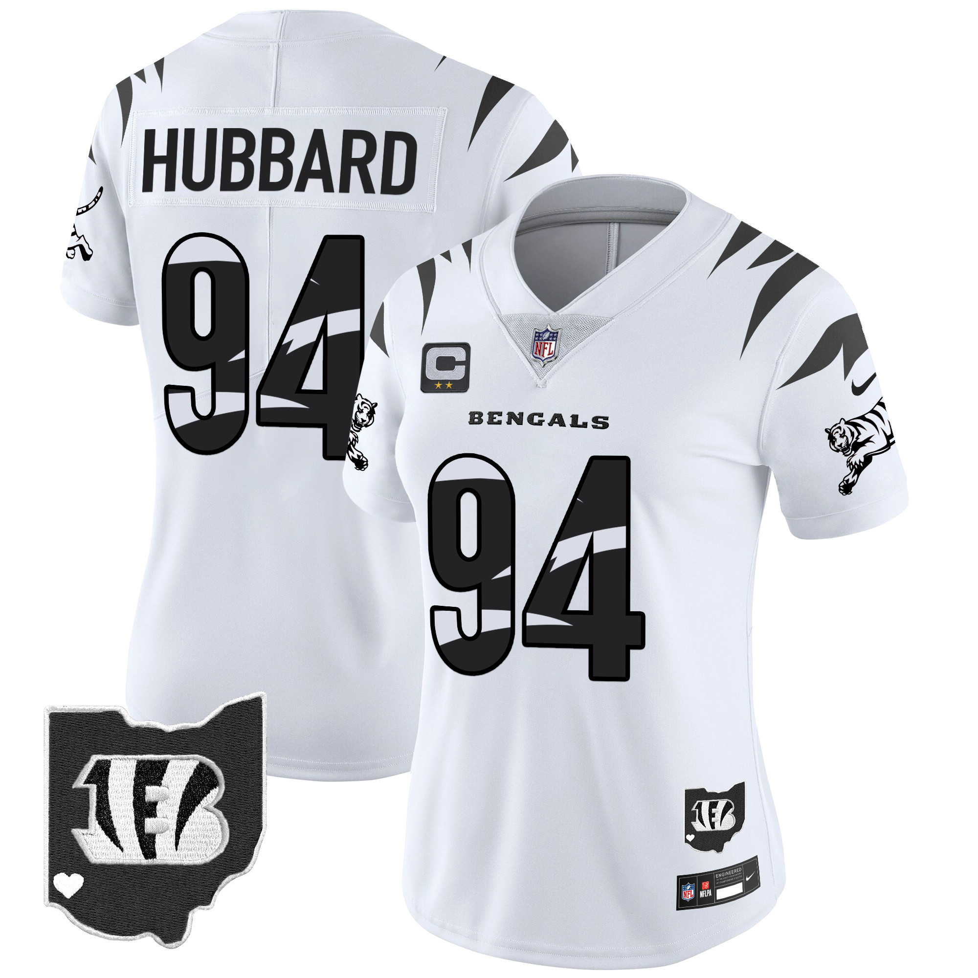 Sam Hubbard Women's Cincinnati Bengals Special Vapor Limited White Limited Jersey - All Stitched