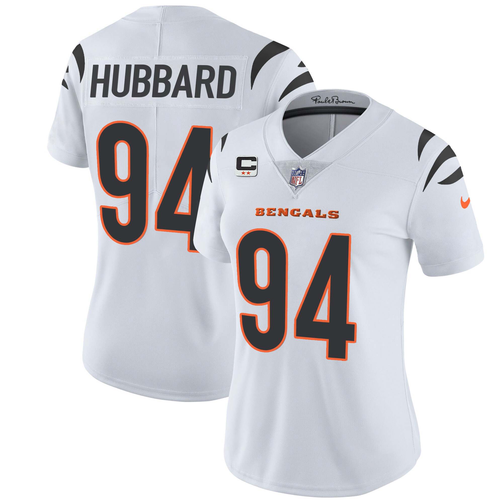 Sam Hubbard Women's Cincinnati Bengals Vapor Limited White Jersey - All Stitched