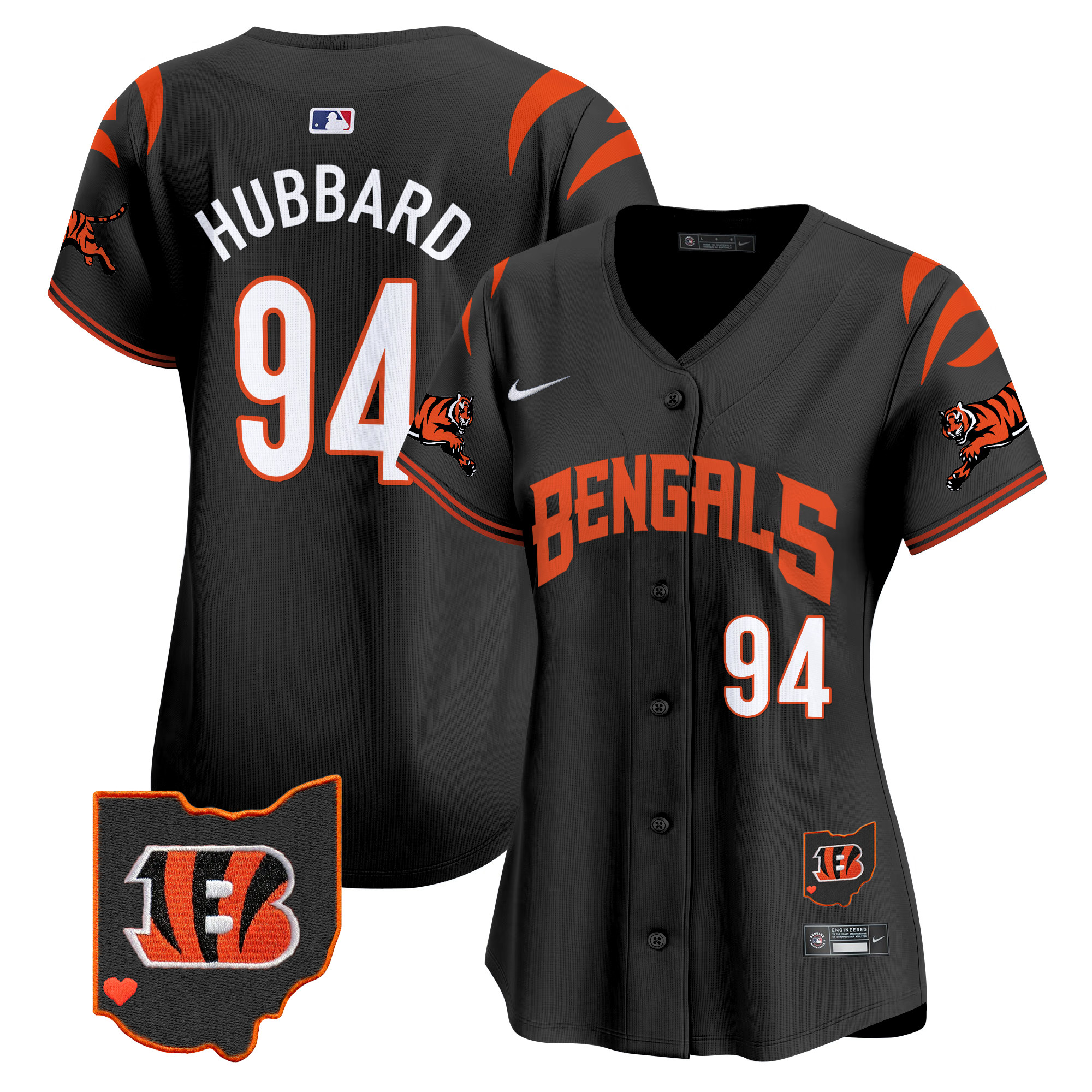 Sam Hubbard Women's Cincinnati Bengals Vapor Premier Limited Black Jersey - All Stitched