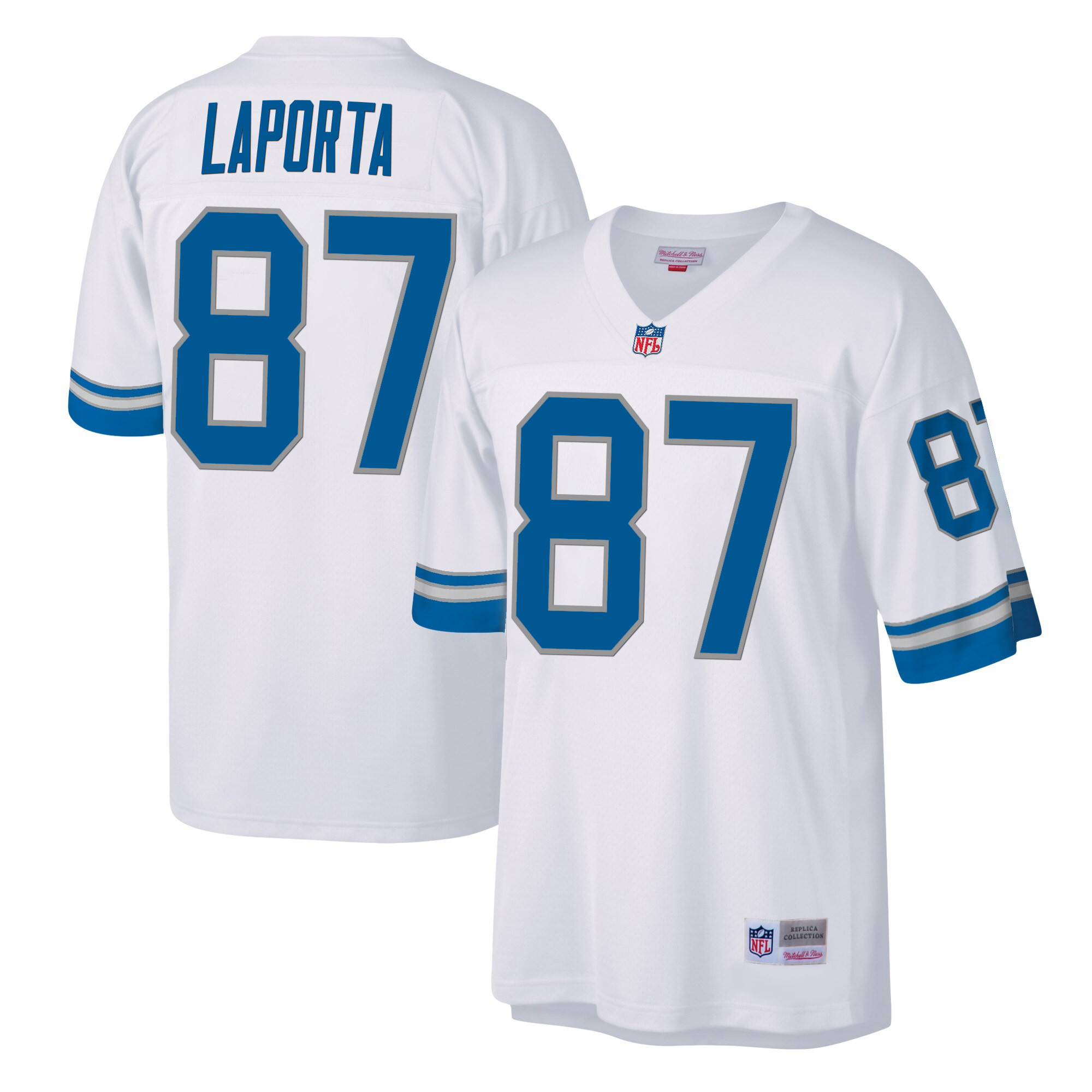 Sam Laporta Men's Detroit Lions Big & Tall Legacy White Jersey - All Stitched