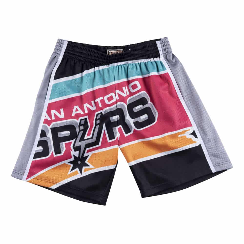 San Antonio Spurs Big Face M&N Shorts - Basketball Shorts Store