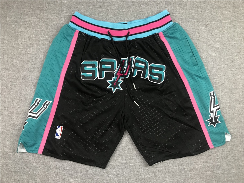 San Antonio Spurs Green Black 90s Shorts - Basketball Shorts Store