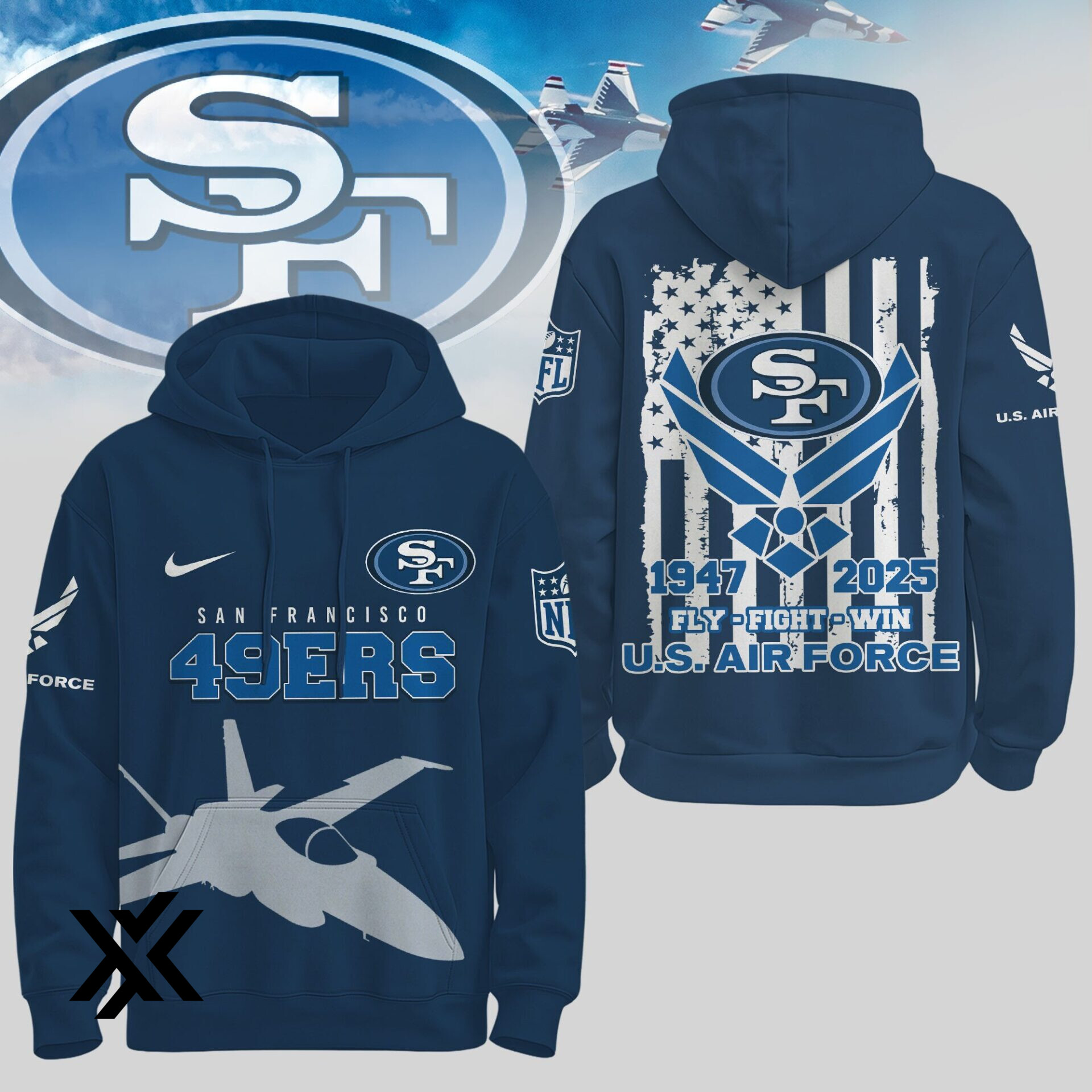 San Francisco 49ers NFL U.S. Air Force 78th Anniversary Hoodie