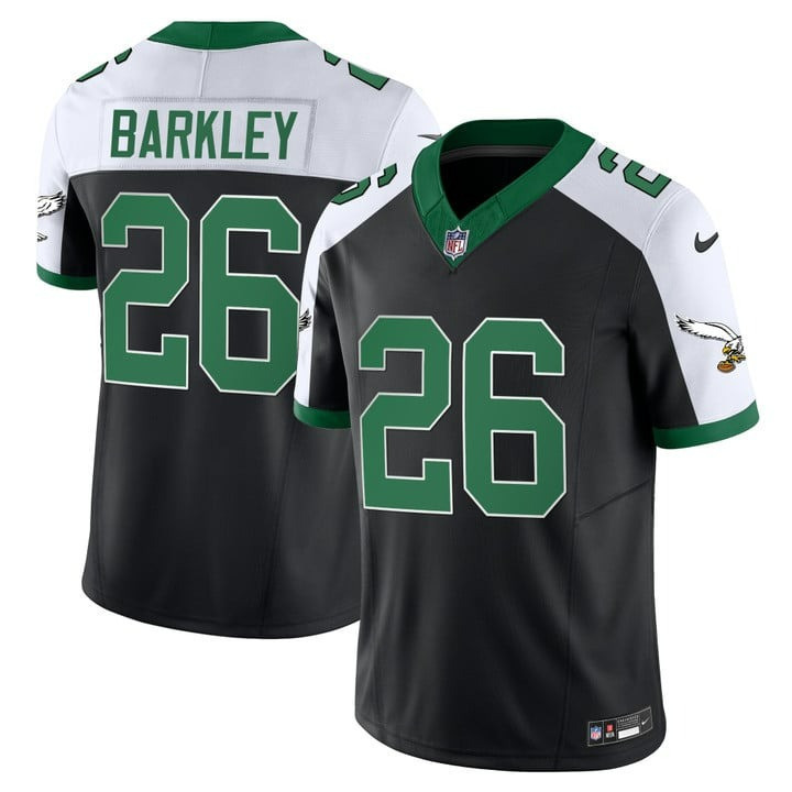 Saquon Barkley Men's Philadelphia Eagles Kelly Green Vapor Limited Black Alternate Jersey - All Stitched