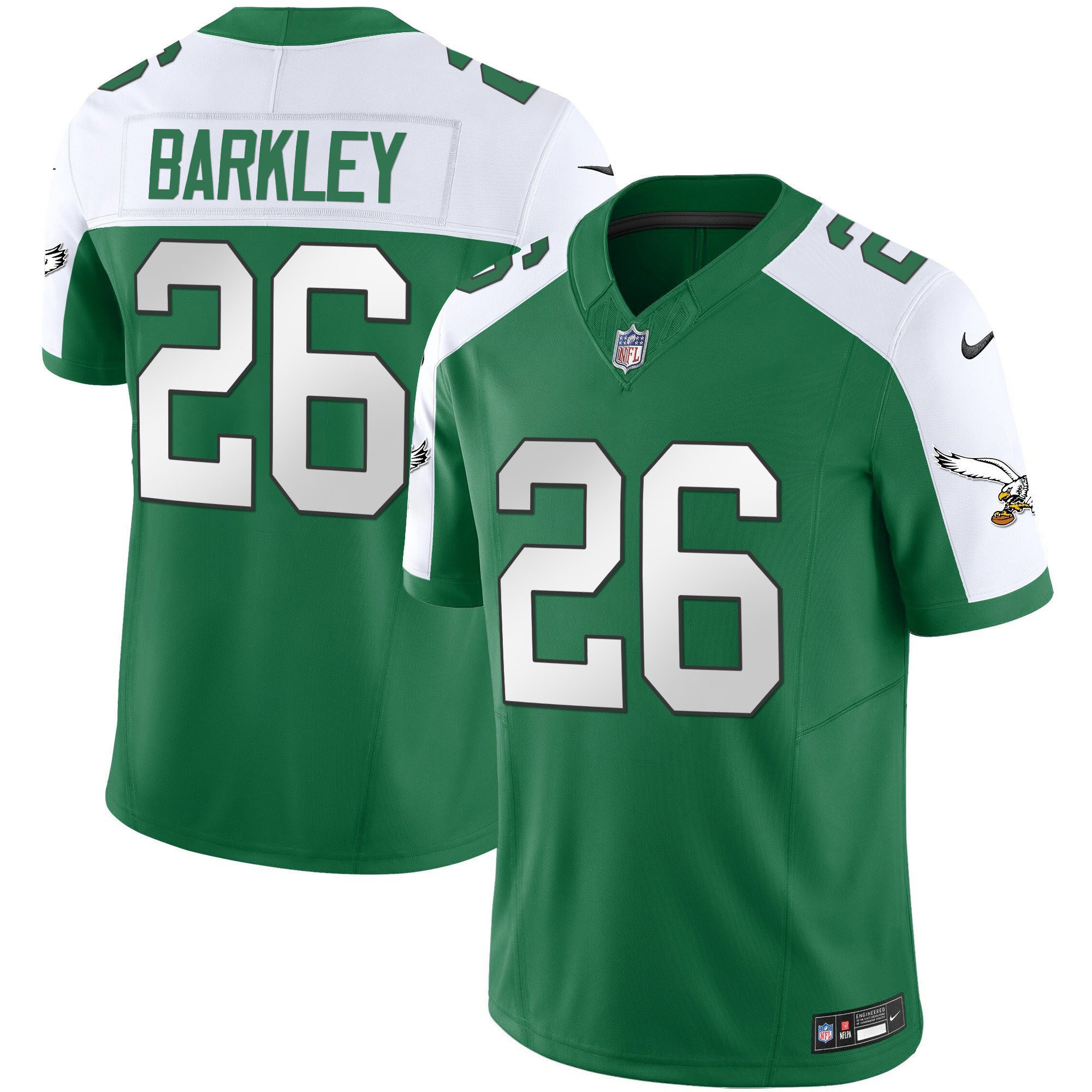 Saquon Barkley Men's Philadelphia Eagles Kelly Green Vapor Limited Kelly Alternate Jersey - All Stitched