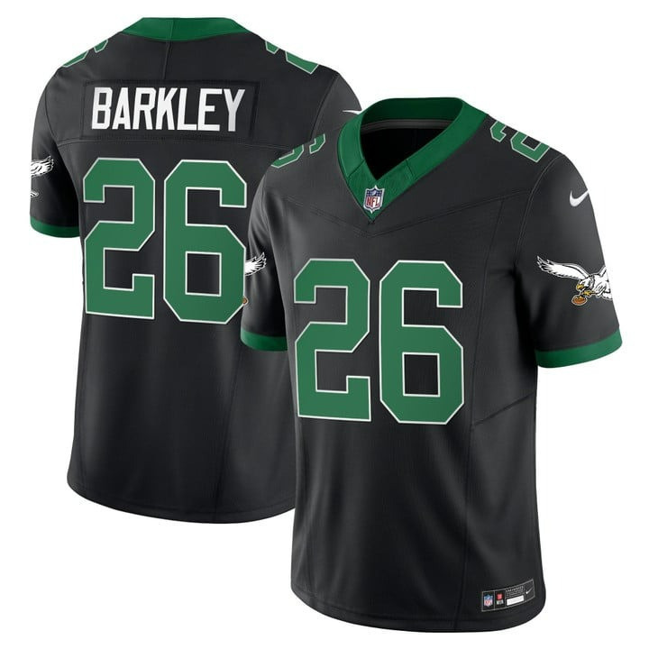 Saquon Barkley Men's Philadelphia Eagles Kelly Green Vapor Limited Kelly Black Jersey - All Stitched